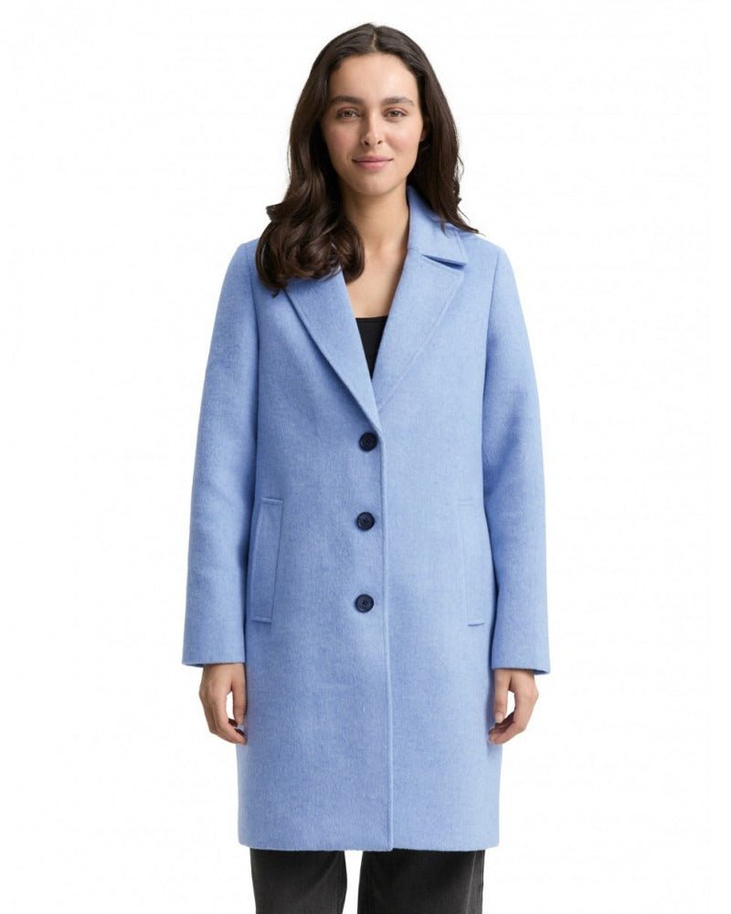 TOM TAILOR - Wool coat with slit pockets - 1046603 - Boutique Bubbles