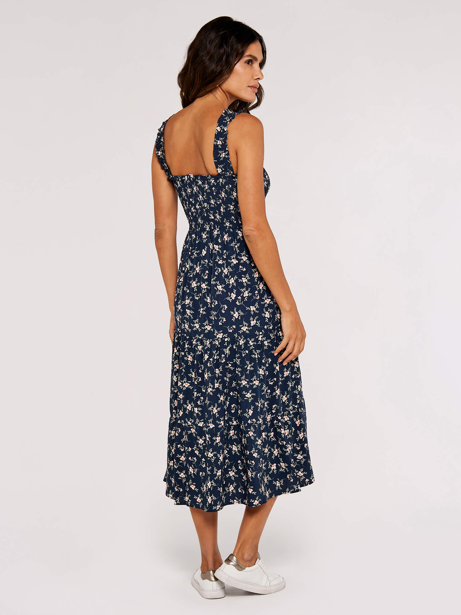 APRICOT - Orchid Smock Tiered Midi Dress - 743823 - Boutique Bubbles