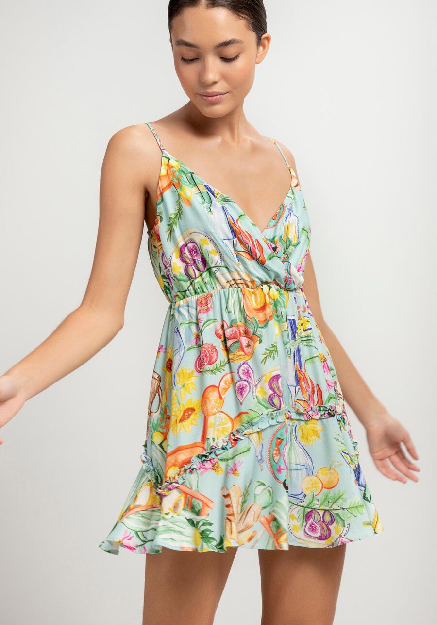 LEZ A LEZ - 8288L Short EvasĂŞ Dress with Transpassed Knitting - Boutique Bubbles