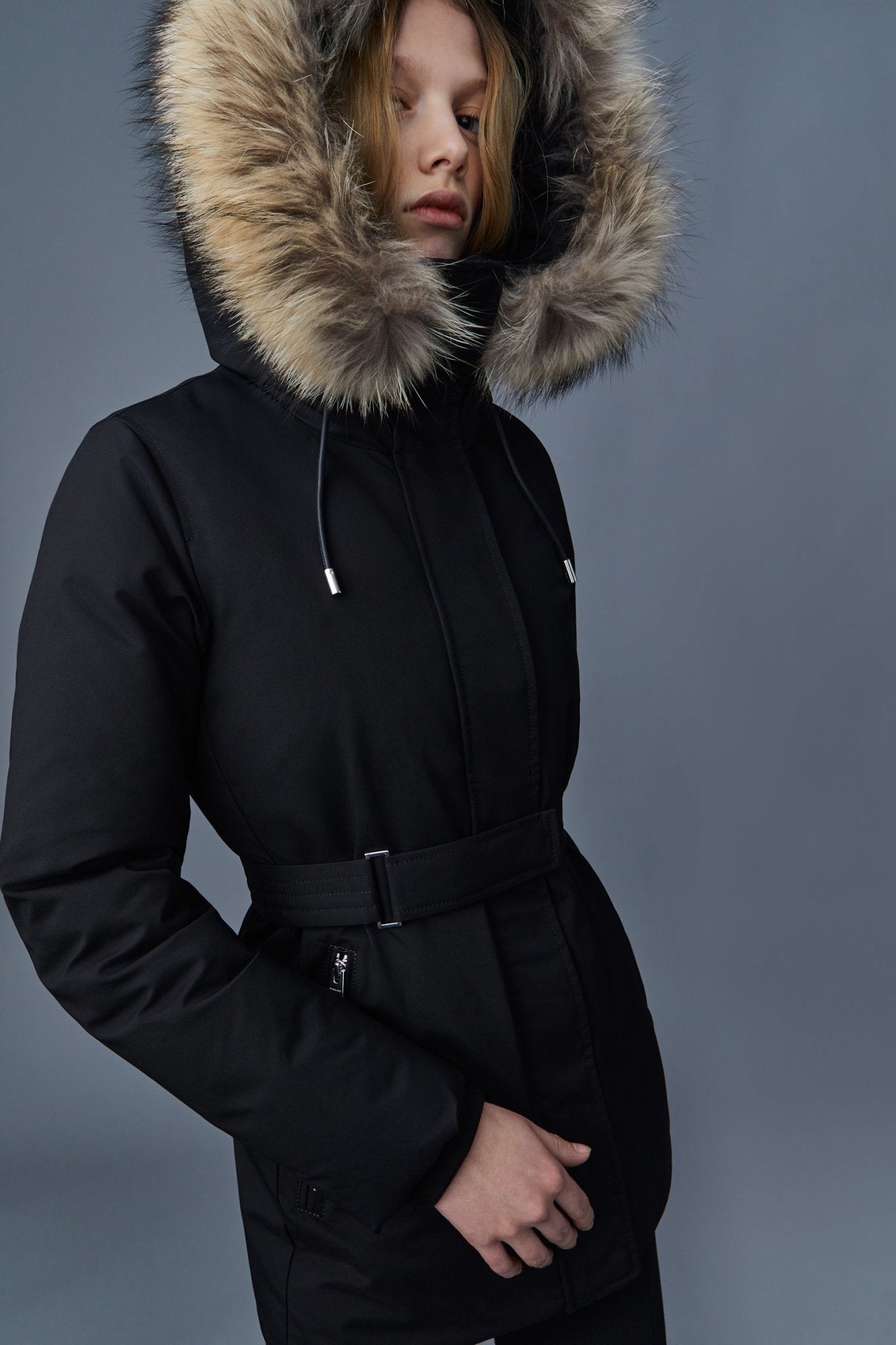 MACKAGE JENI-F - Down parka with removable bib and natural fur - Boutique Bubbles