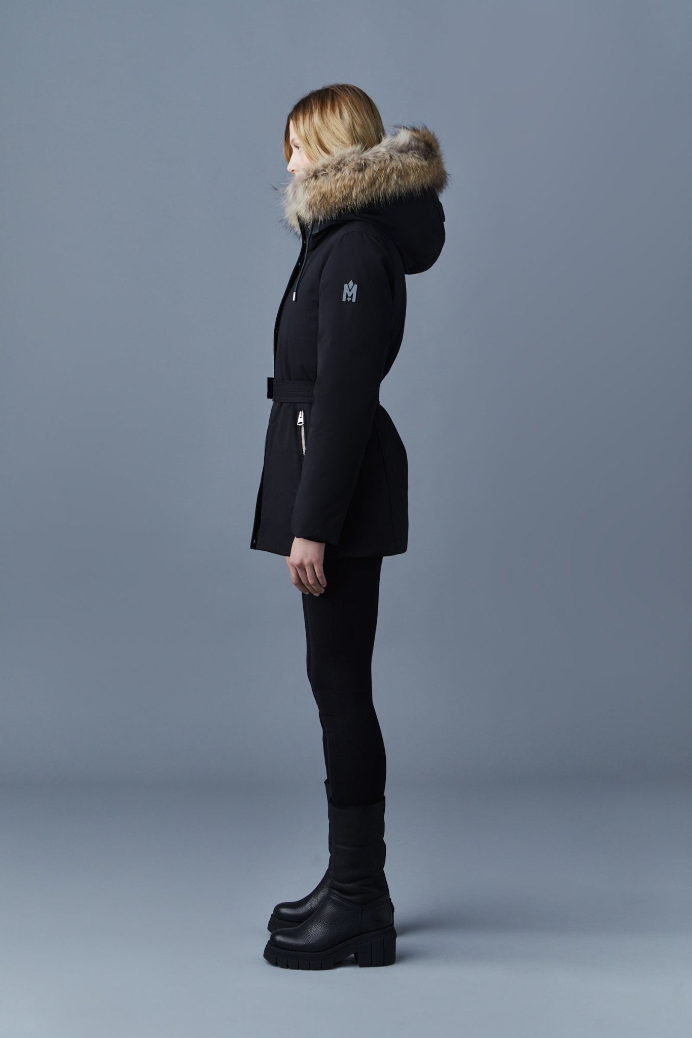 MACKAGE JENI-F - Down parka with removable bib and natural fur - Boutique Bubbles