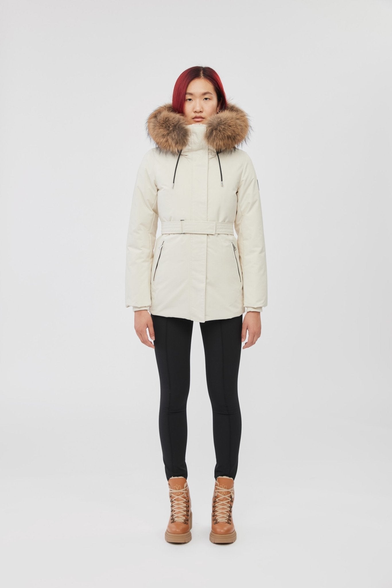 MACKAGE JENI-F - Down parka with removable bib and natural fur - Boutique Bubbles
