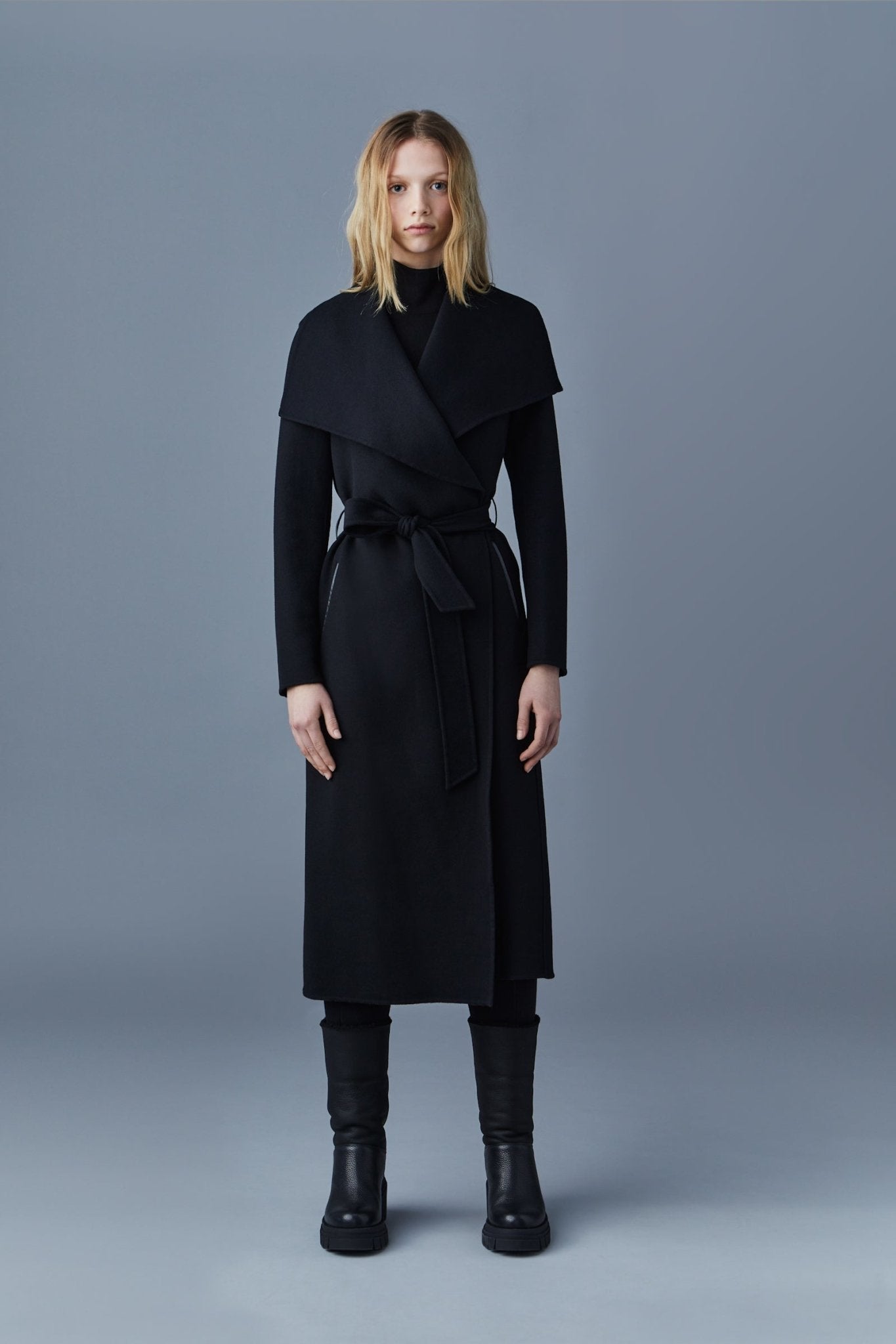 Mackage Women double face wool coat with waterfall collar |MAI| Tan main image 1