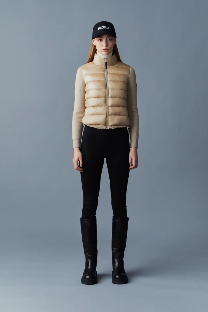 MACKAGE OCEANE-Z - mixed-media cardigan - Boutique Bubbles