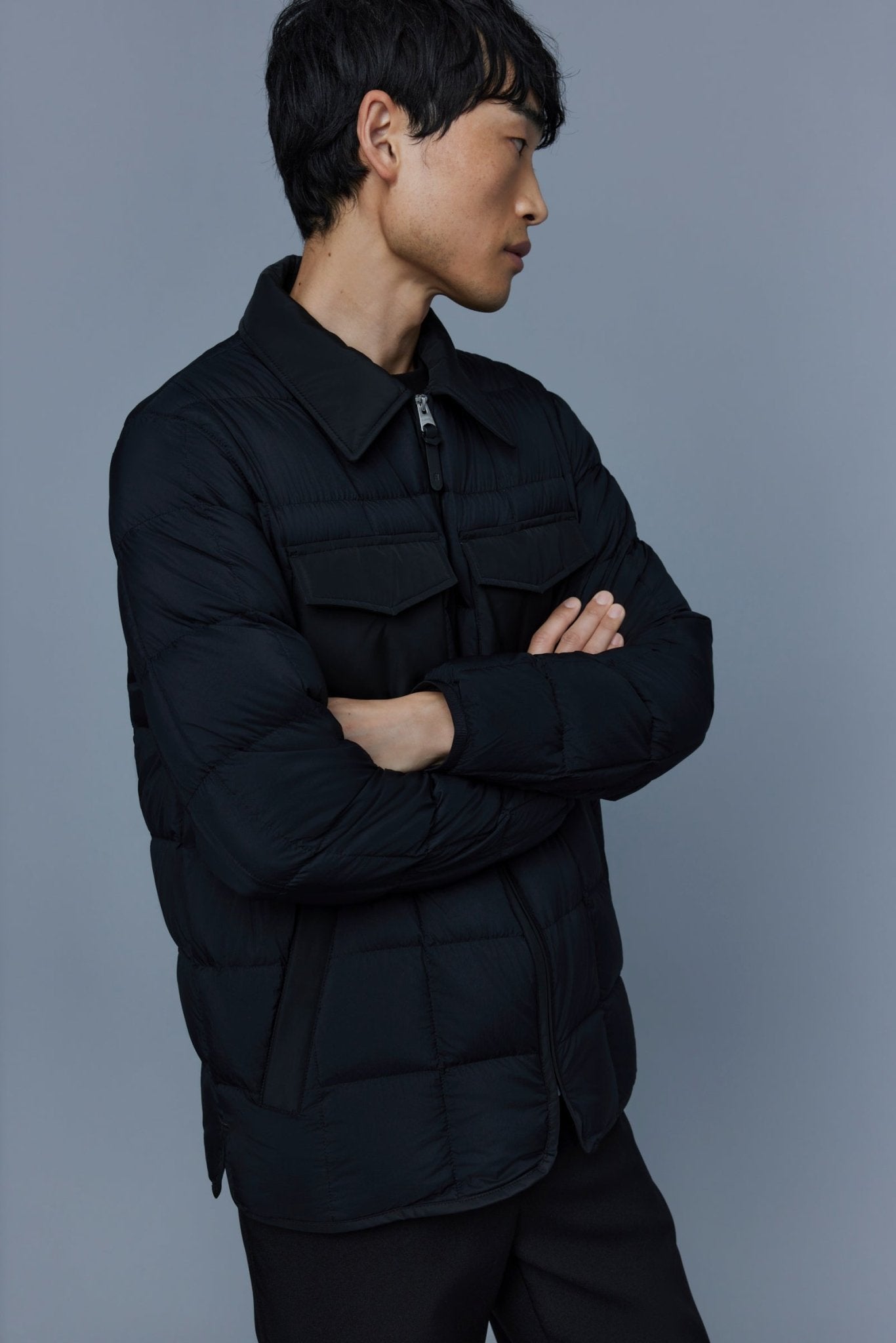 MACKAGE OSMOND- matte light-down overshirt - Boutique Bubbles