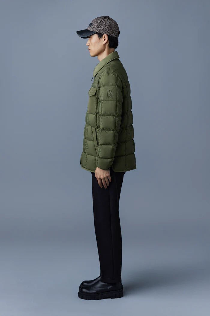 MACKAGE OSMOND - Matte light down overshirt for men - Boutique Bubbles