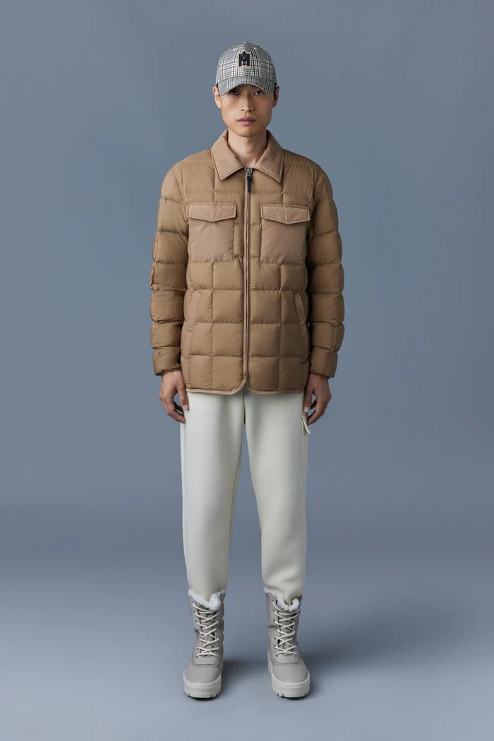 MACKAGE OSMOND - Matte light down overshirt for men - Boutique Bubbles