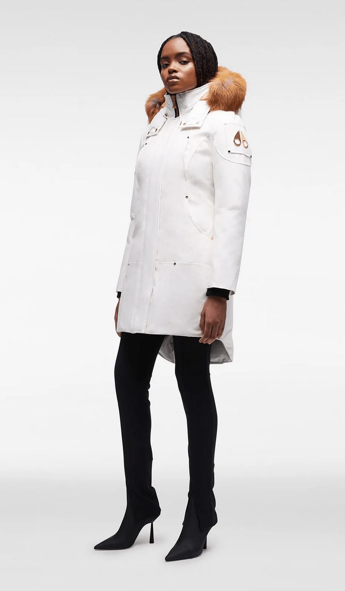 MOOSE KNUCKLES - GOLD STIRLING PARKA FUR WOMEN - Boutique Bubbles