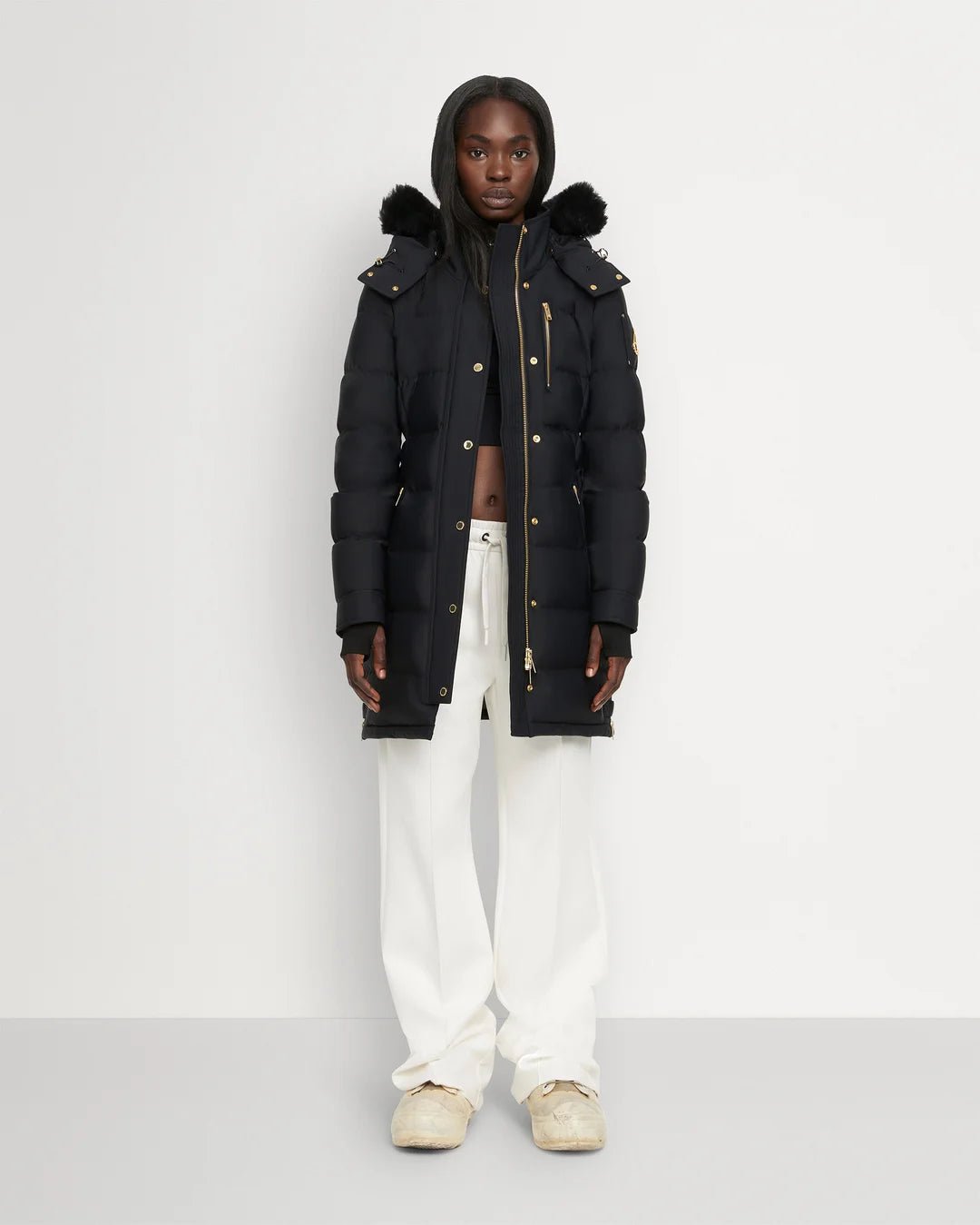 MOOSE KNUCKLES - WATERSHED PARKA GOLD SHEARLING - M31LP222GS - Boutique Bubbles