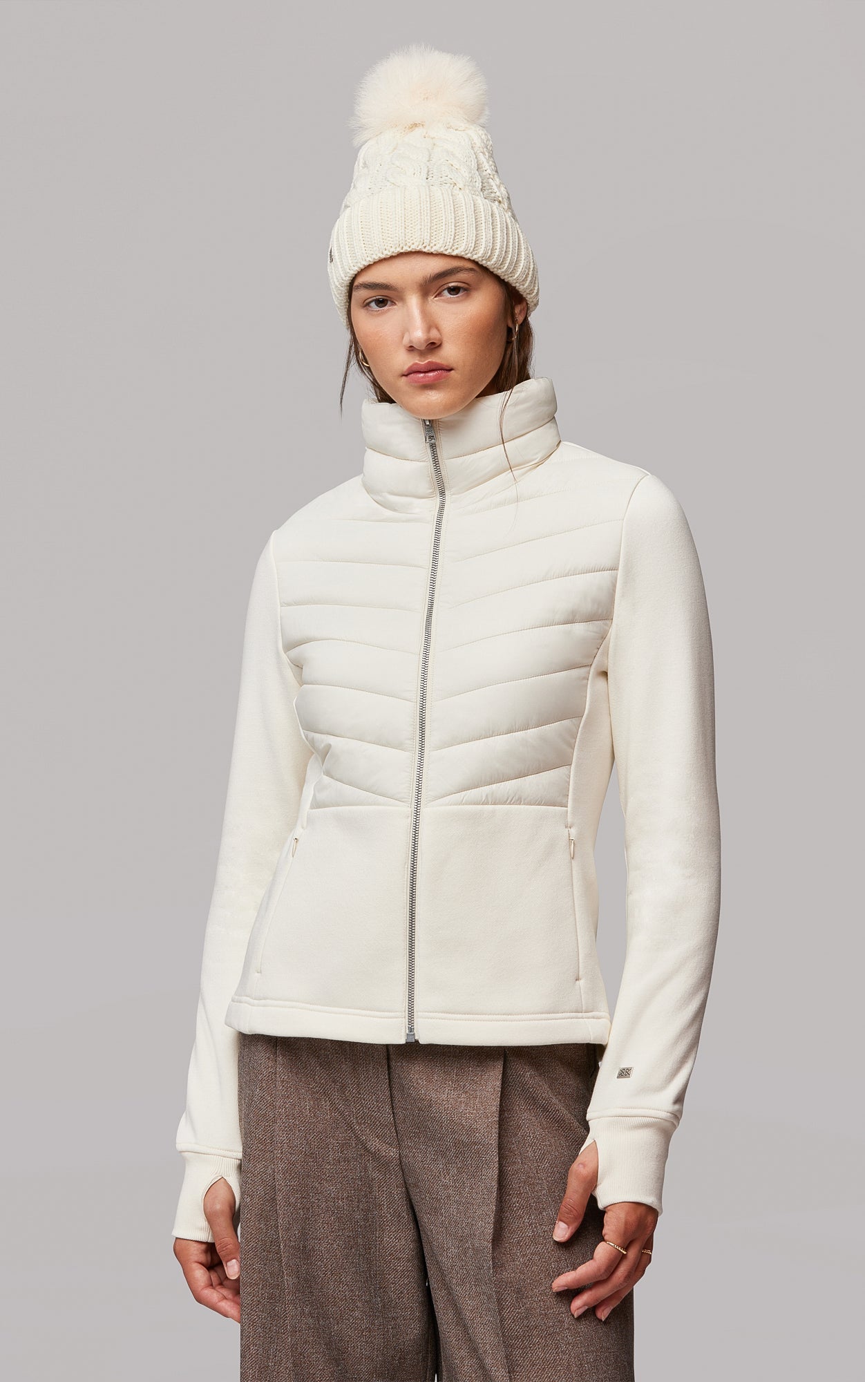 SOIA&KYO AMALIE TN - cable-knit hat with matching removable pompom - Boutique Bubbles