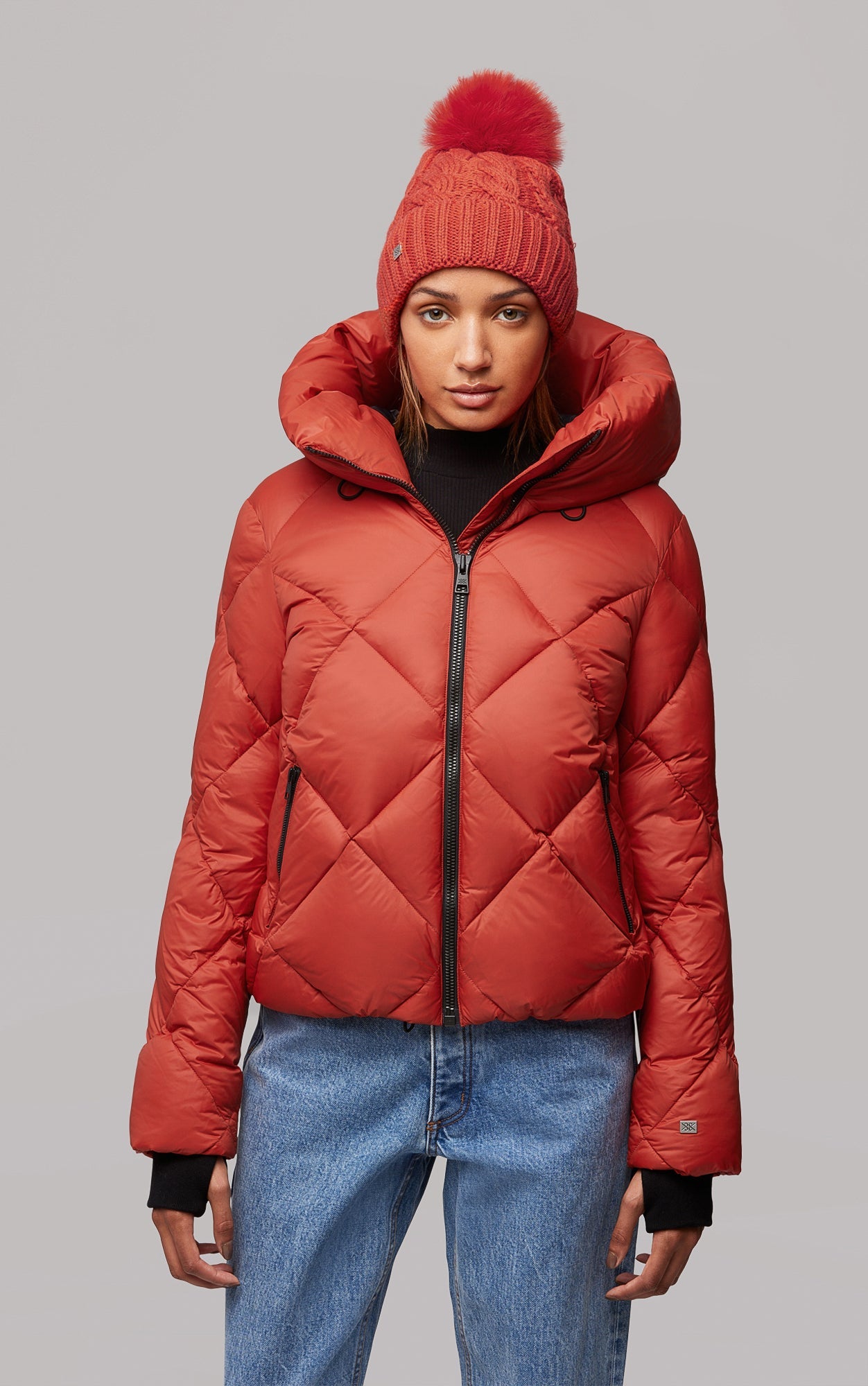 SOIA&KYO AMALIE TN - cable-knit hat with matching removable pompom - Boutique Bubbles