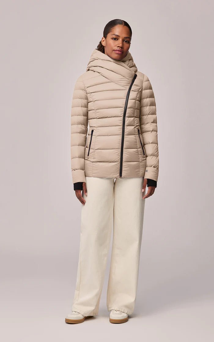 SOIA&KYO JACINDA-TD sustainable lightweight down coat with hood - Boutique Bubbles