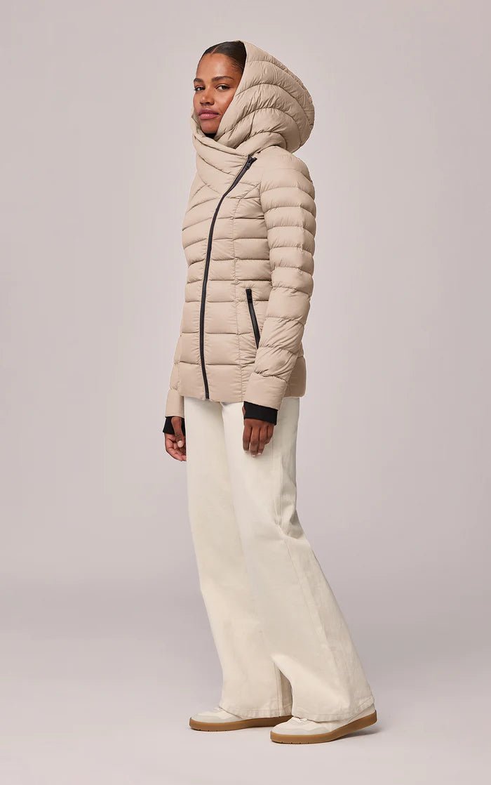 SOIA&KYO JACINDA-TD sustainable lightweight down coat with hood - Boutique Bubbles
