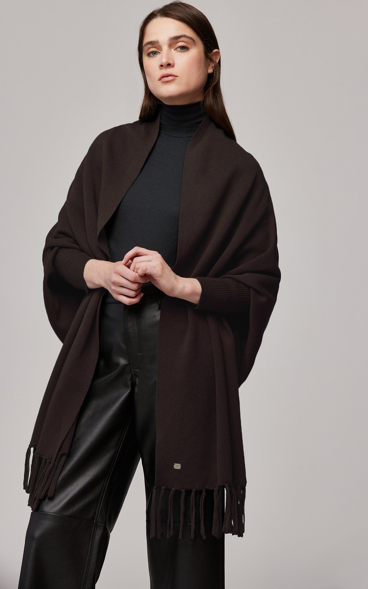 SOIA&KYO MIKU-S - knitted scarfigan with fringe - Boutique Bubbles