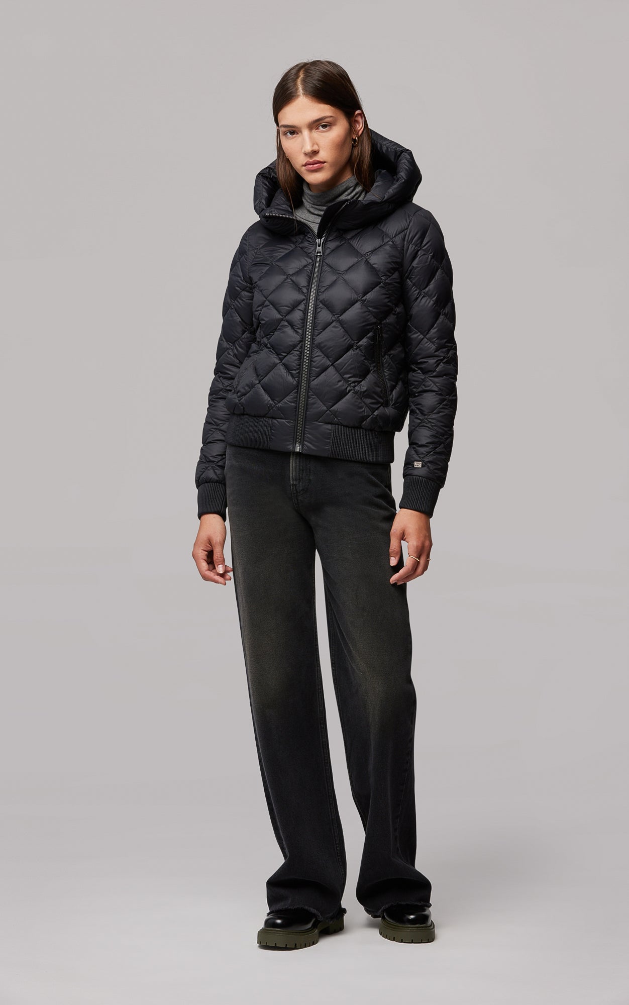 SOIA&KYO SENNA - lightweight down bomber jacket with diamond quilting - Boutique Bubbles