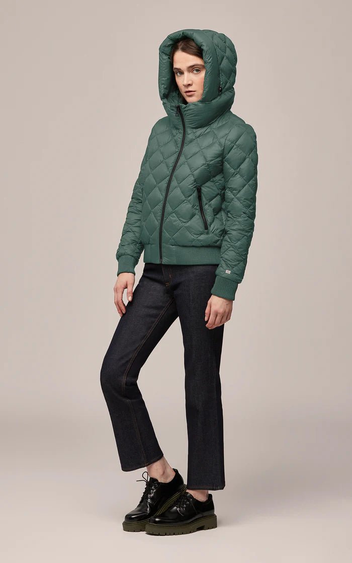 SOIA&KYO SENNA-TD - lightweight down bomber jacket with diamond quilting - Boutique Bubbles