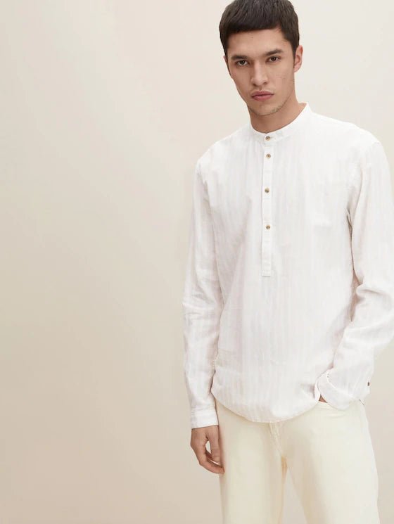 TOM TAILOR - Men Relaxed Cotton Linen Tunic - Boutique Bubbles