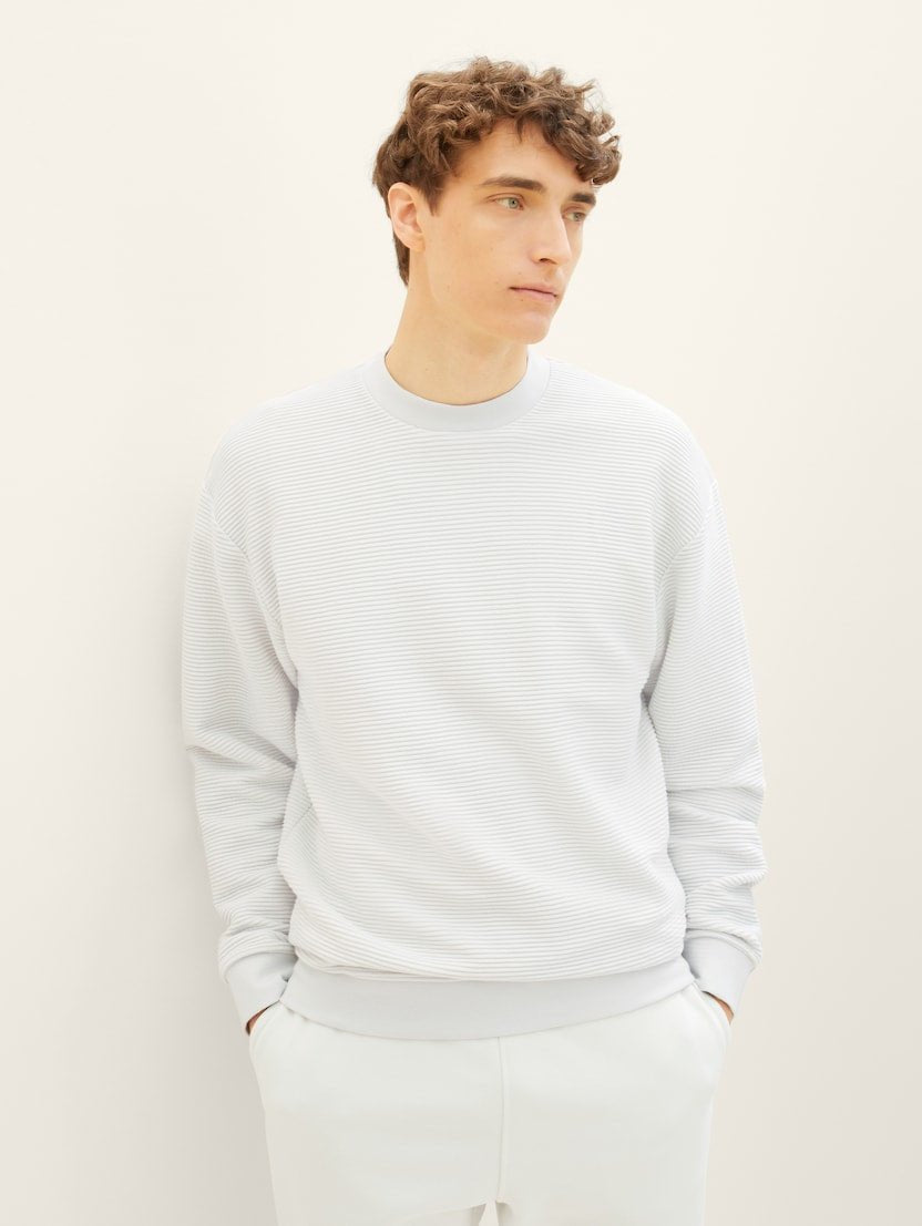 TOM TAILOR - structured crew neck sweater - Boutique Bubbles