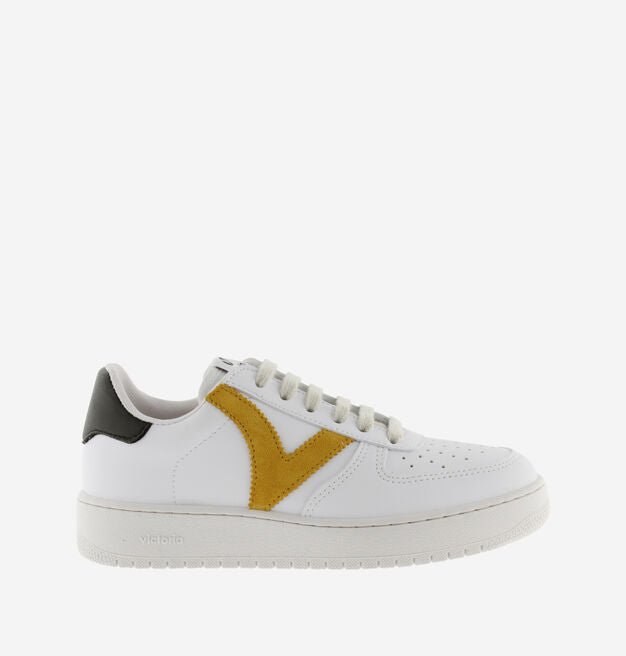 VICTORIA MADRID SYNTHETIC EFFECT CONTRAST LEATHER TRAINER - Boutique Bubbles