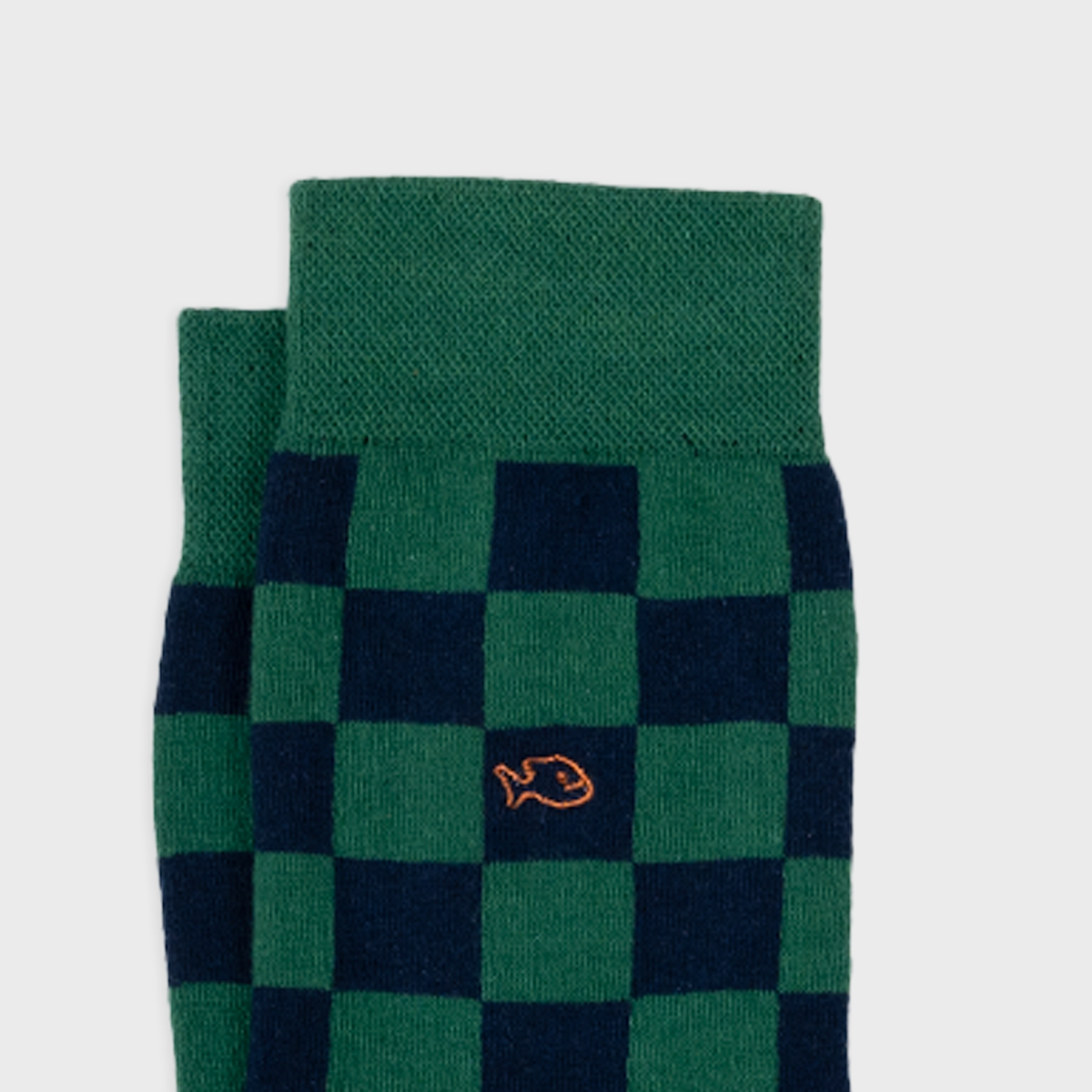 Combed cotton checkered socks - Baku