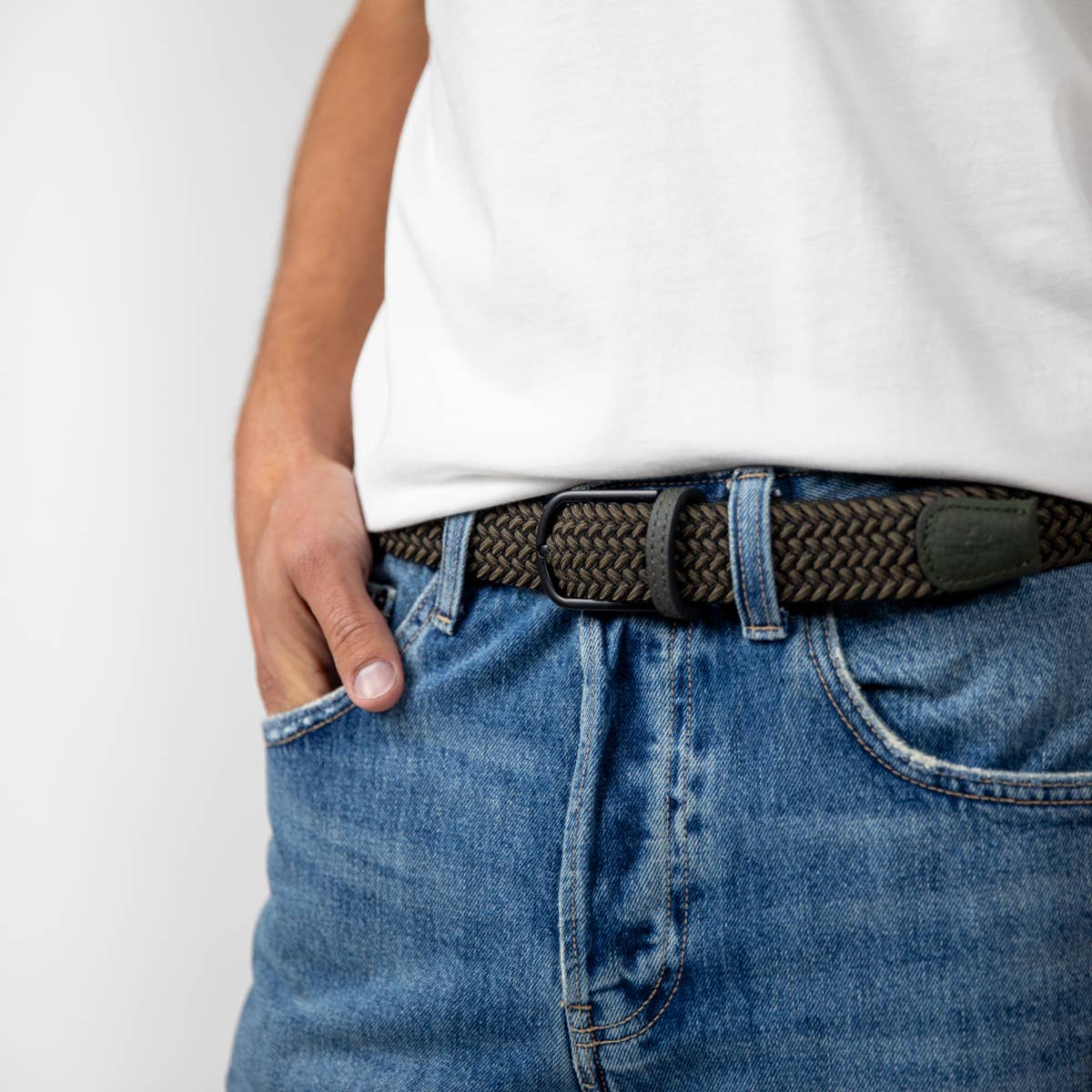 Elastic Braided Belt - Sherwood