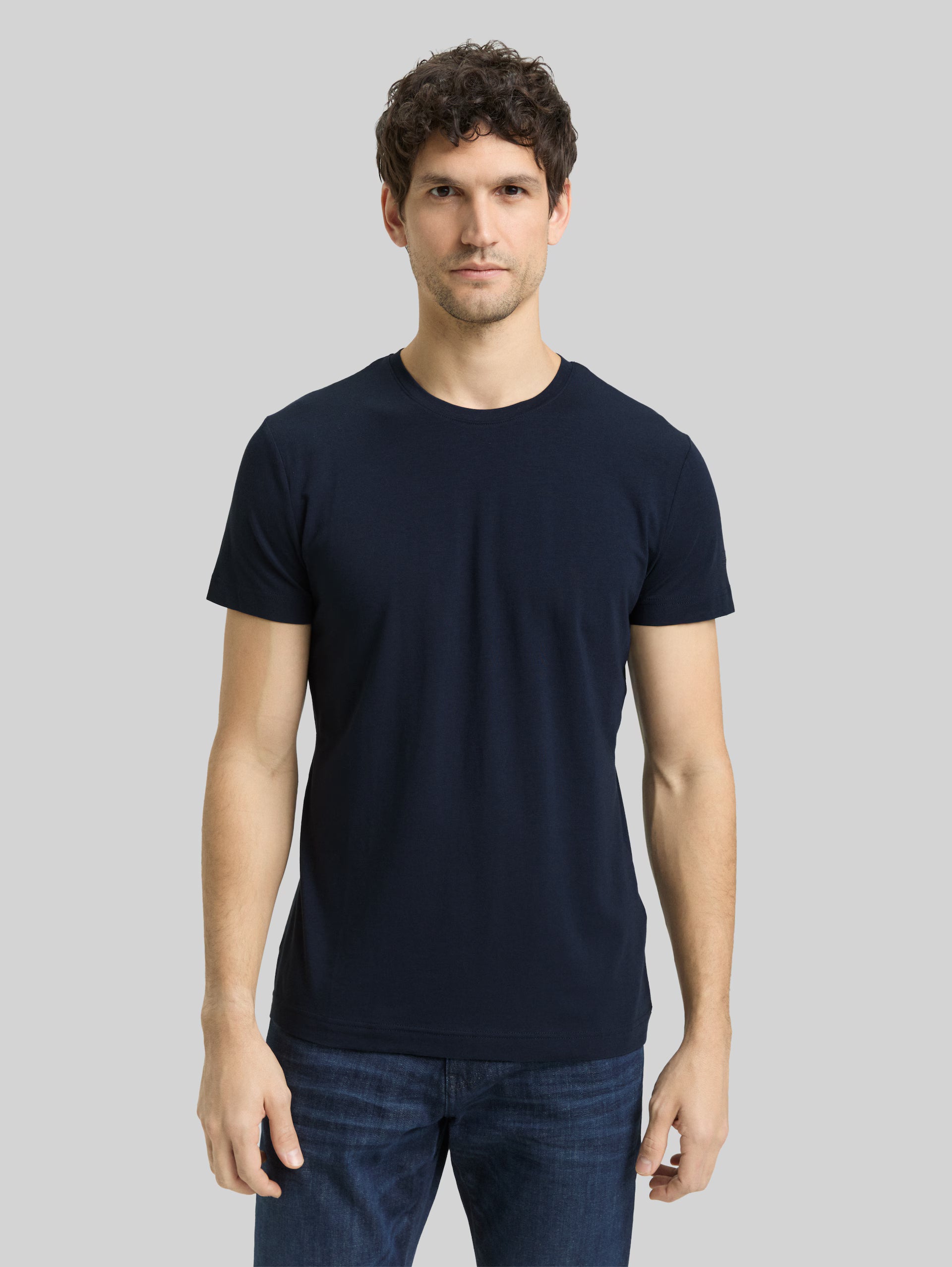 TOM TAILOR - Men fitted mercericed t-shirt - 1052677