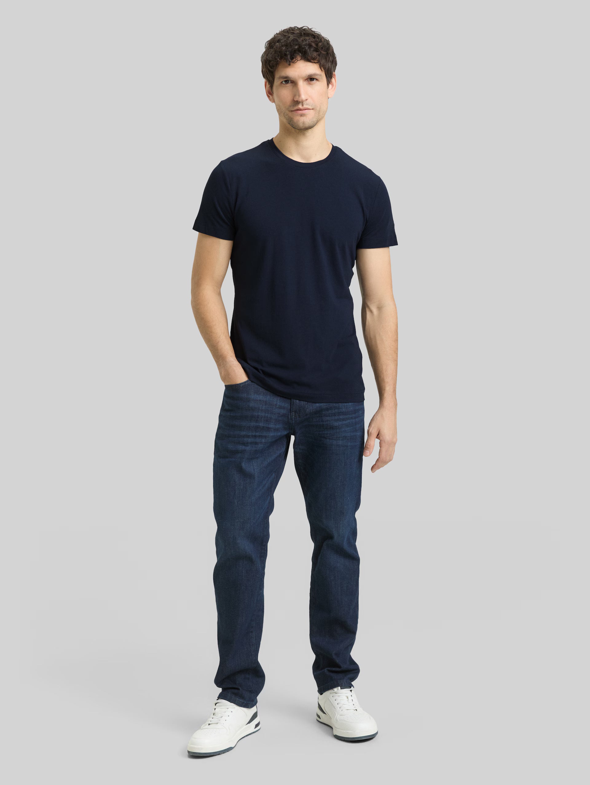 TOM TAILOR - Men fitted mercericed t-shirt - 1052677