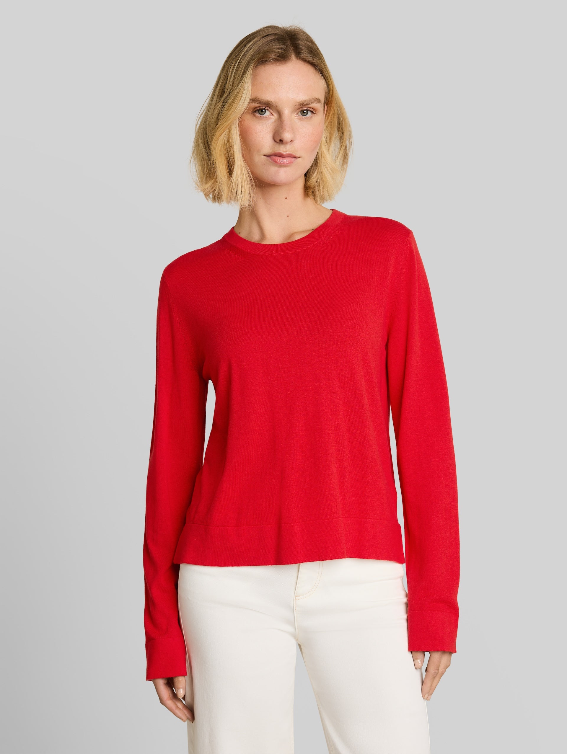TOM TAILOR - Knit silk blend crewneck - 1052078