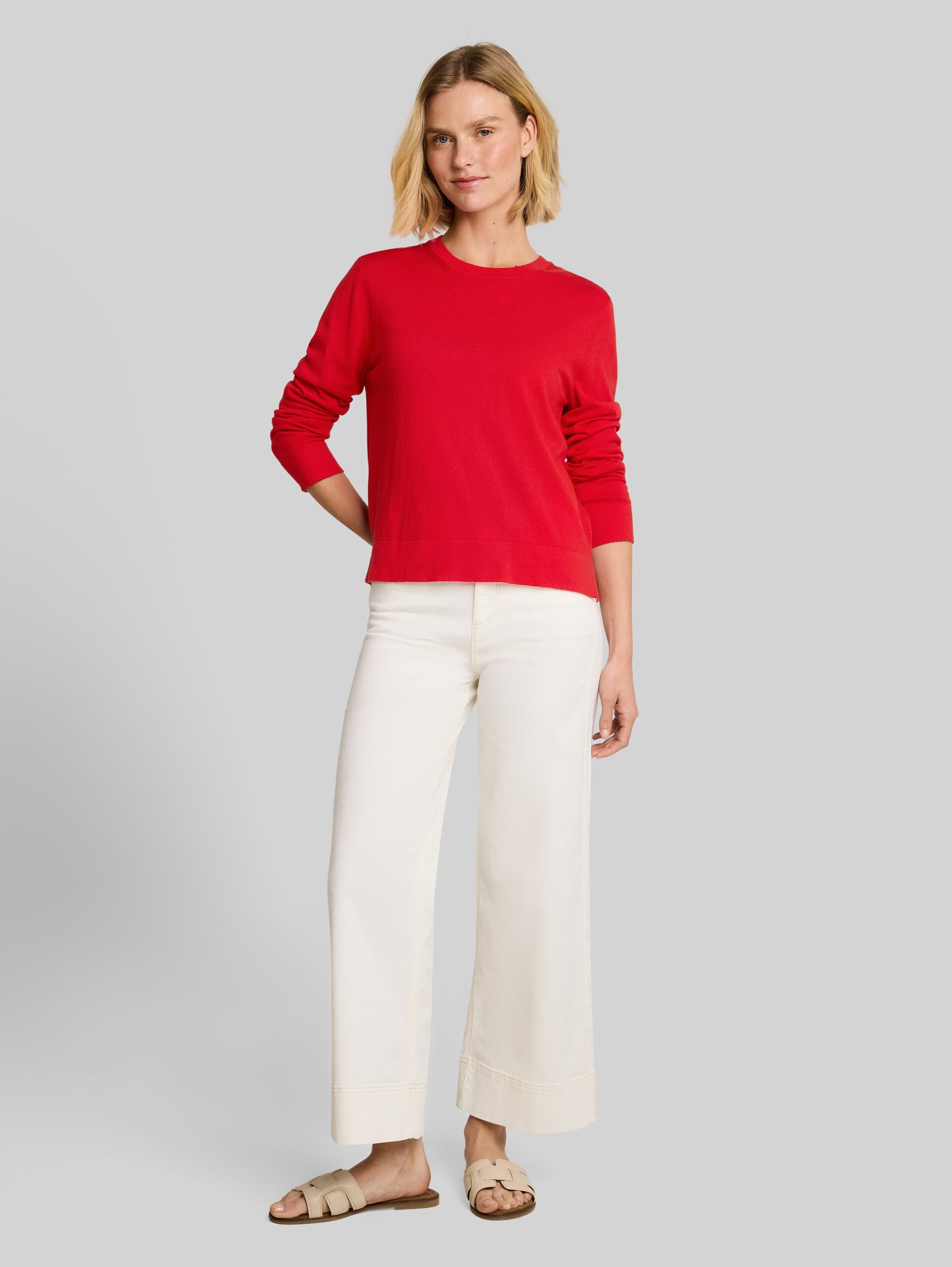 TOM TAILOR - Knit silk blend crewneck - 1052078
