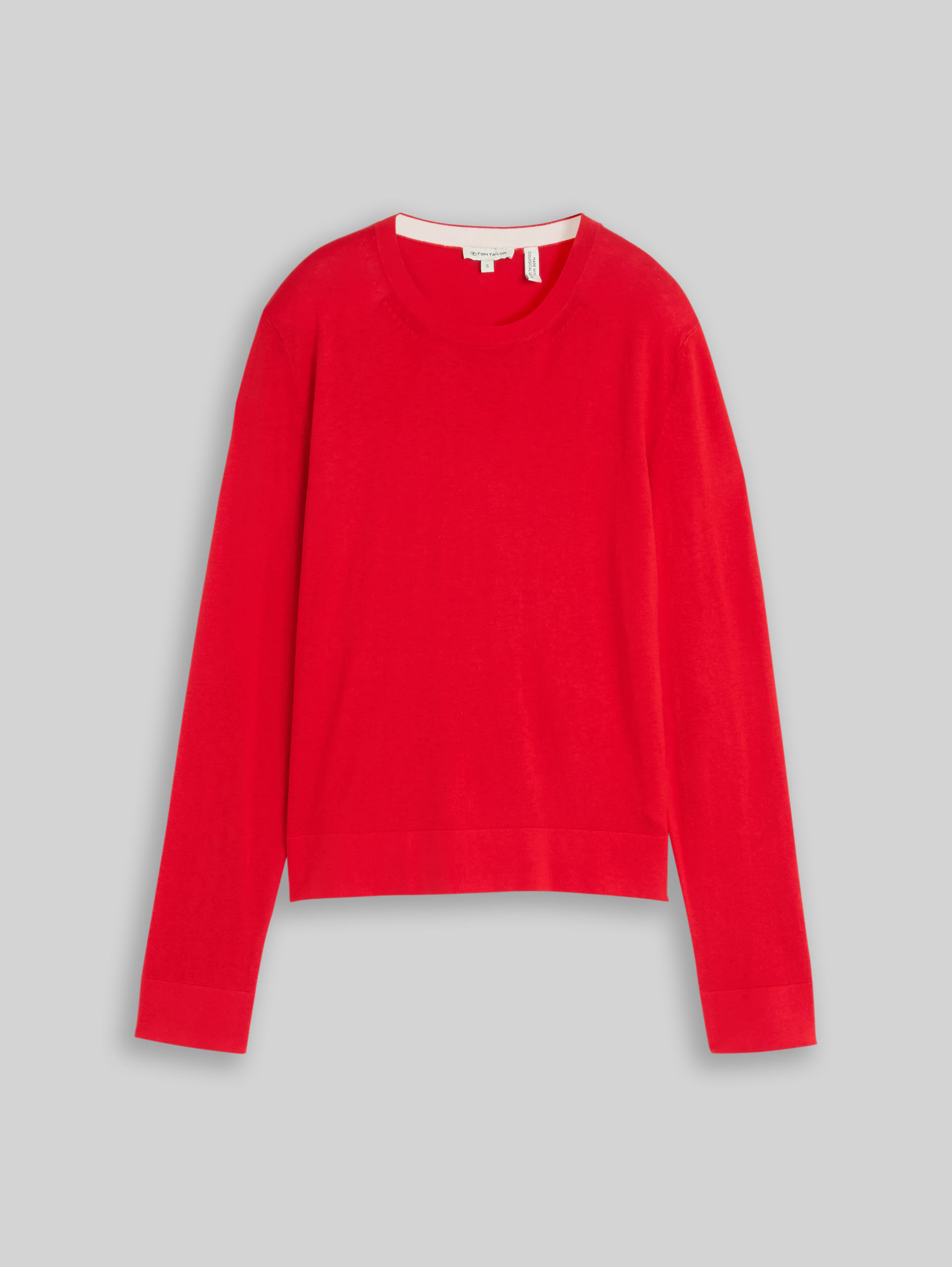 TOM TAILOR - Knit silk blend crewneck - 1052078
