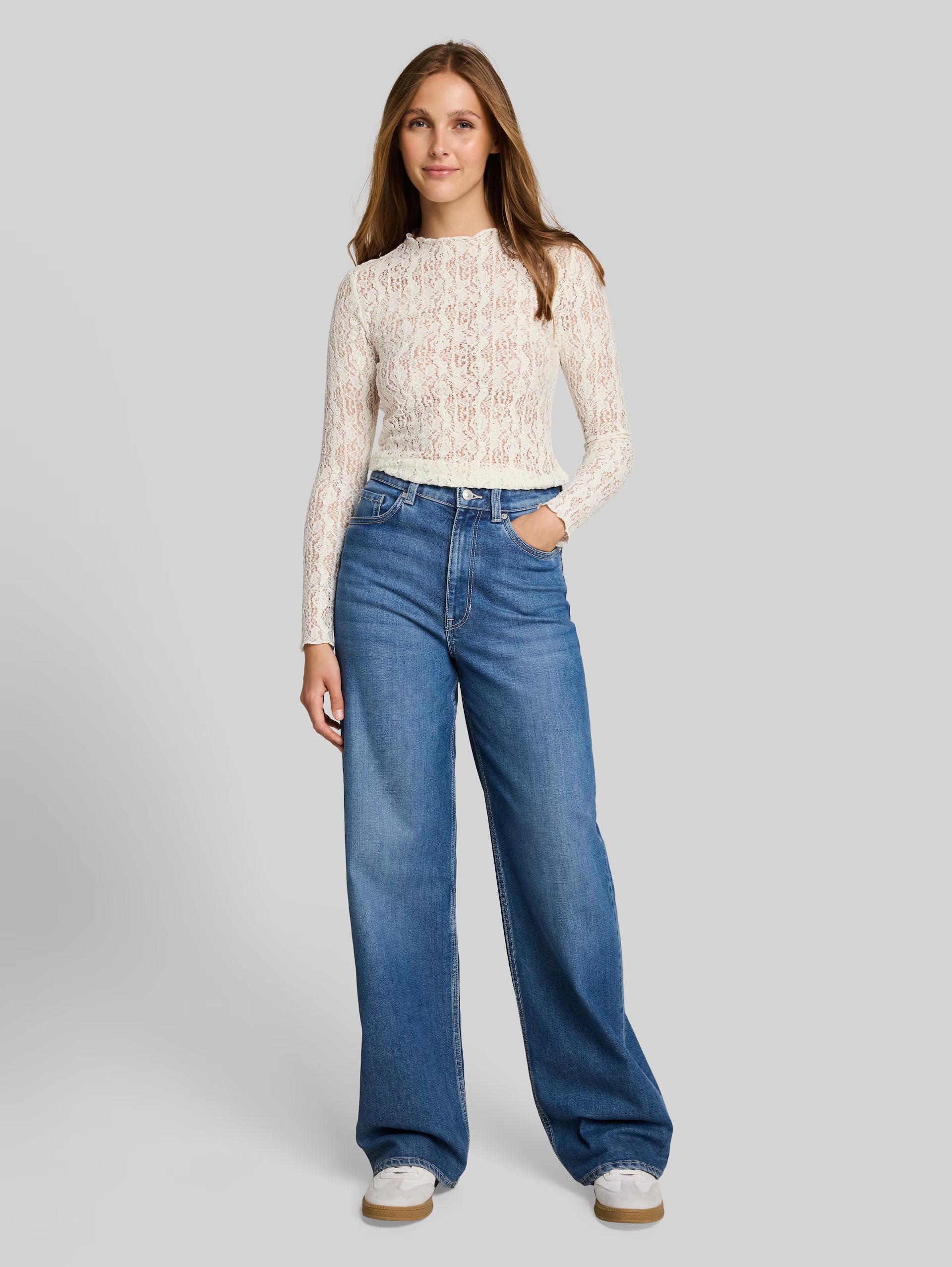 TOM TAILOR - Lace longsleeve T-shirt - 1052538