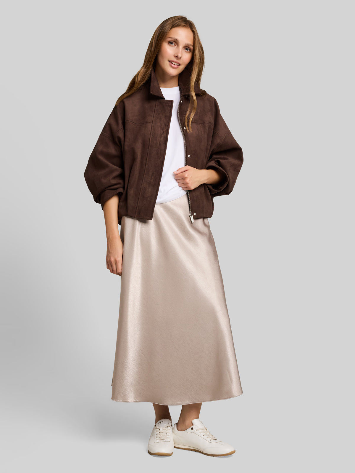 TOM TAILOR - Loose-fit jacket with a suede-effect finish - 1053092