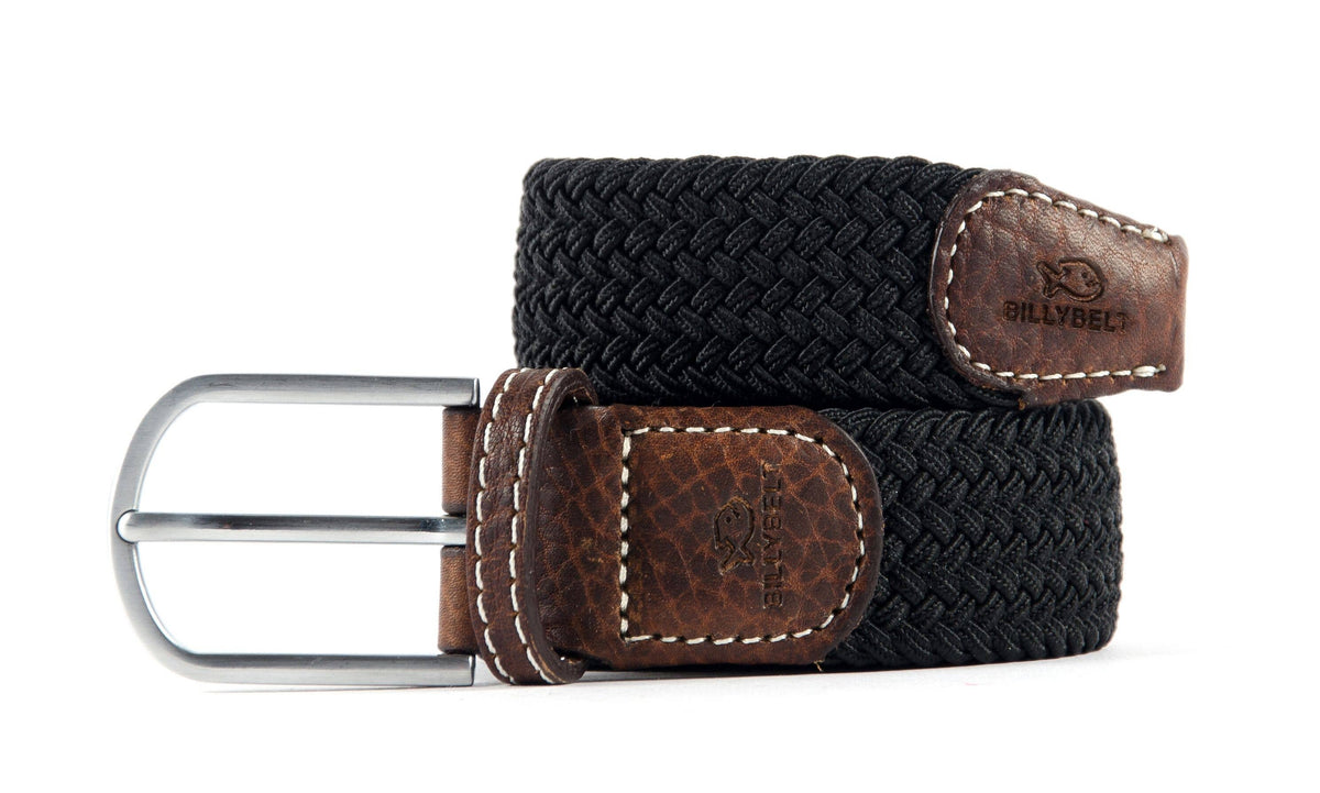 Elastic braided belt - Licorice black