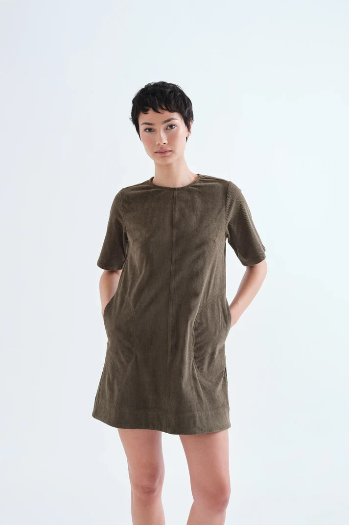 COMPANIA FANTASTICA - Corduroy Short Dress - 63C/11028