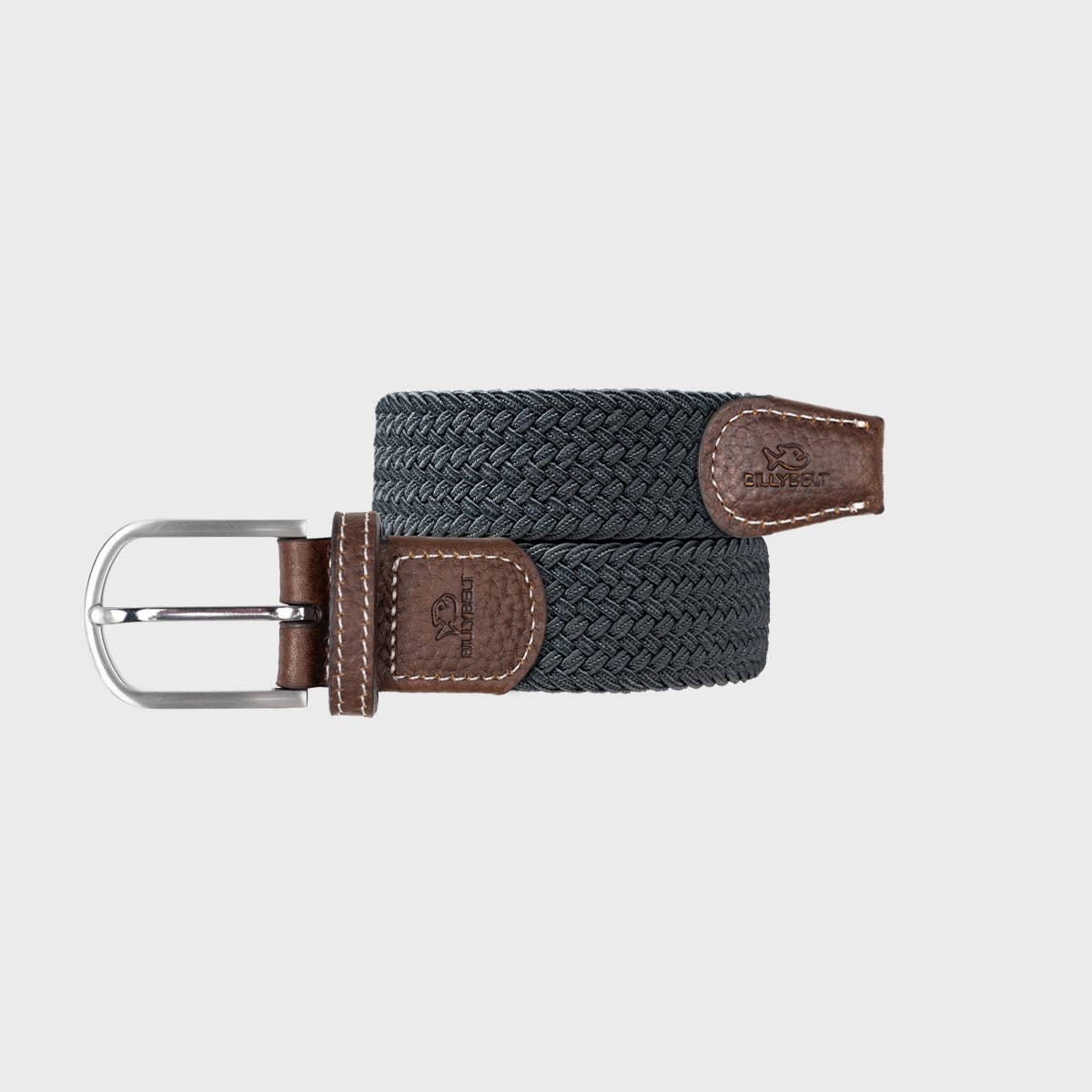 Elastic Braided Belt Flannel Grey