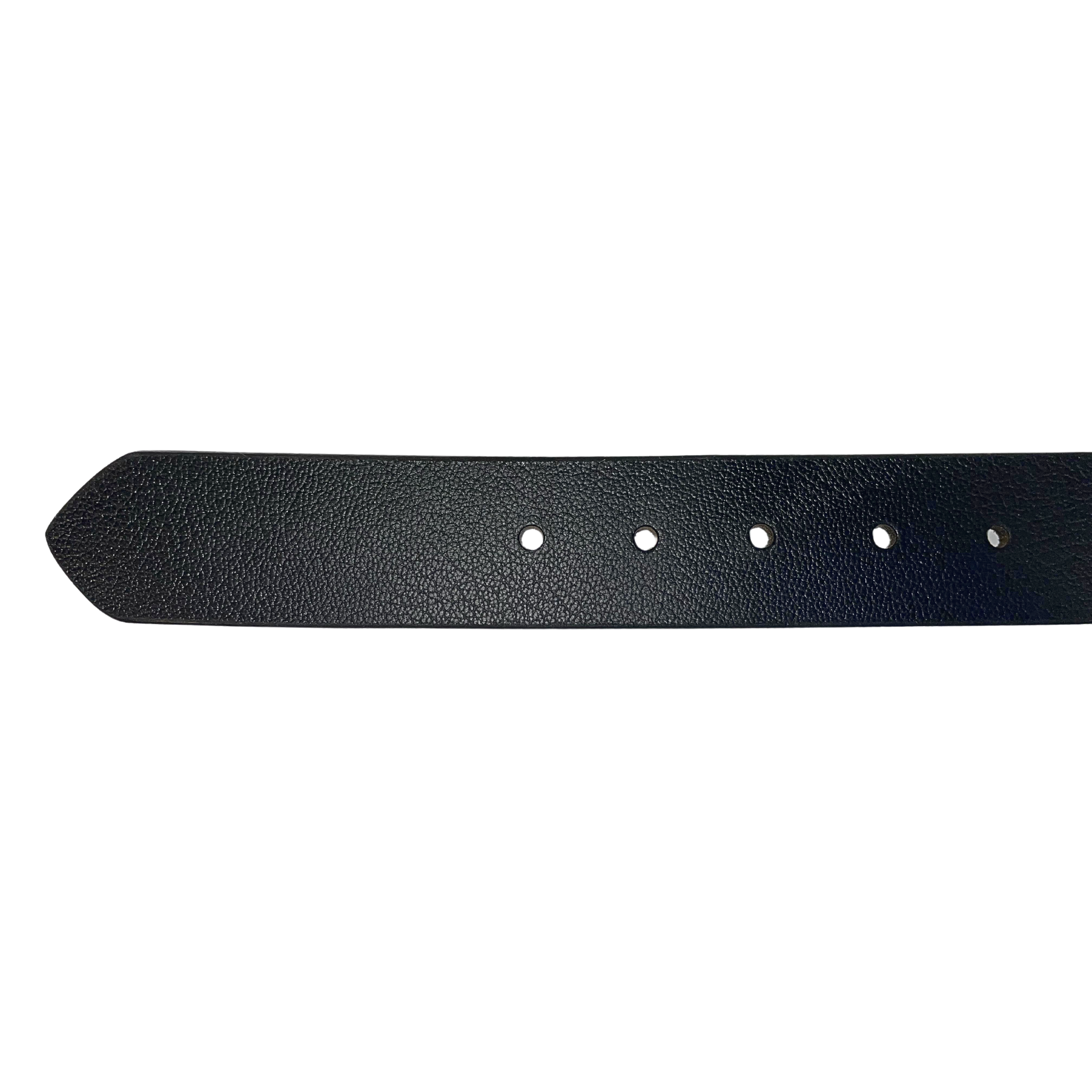 Leather Black Belt with Black Buckle