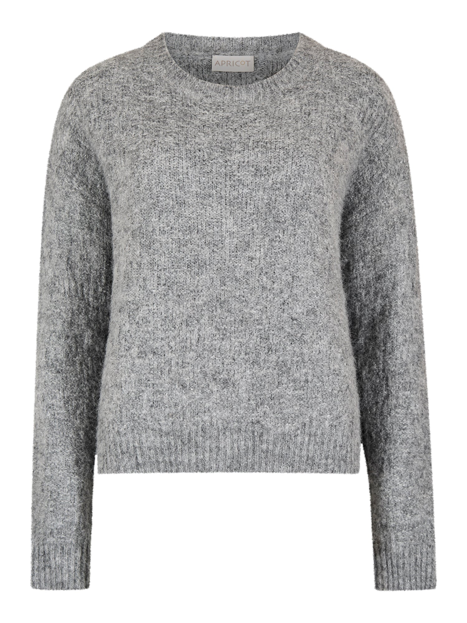 APRICOT - Apricot Bow Back Lurex Fuzzy Jumper - X120901 - Boutique Bubbles