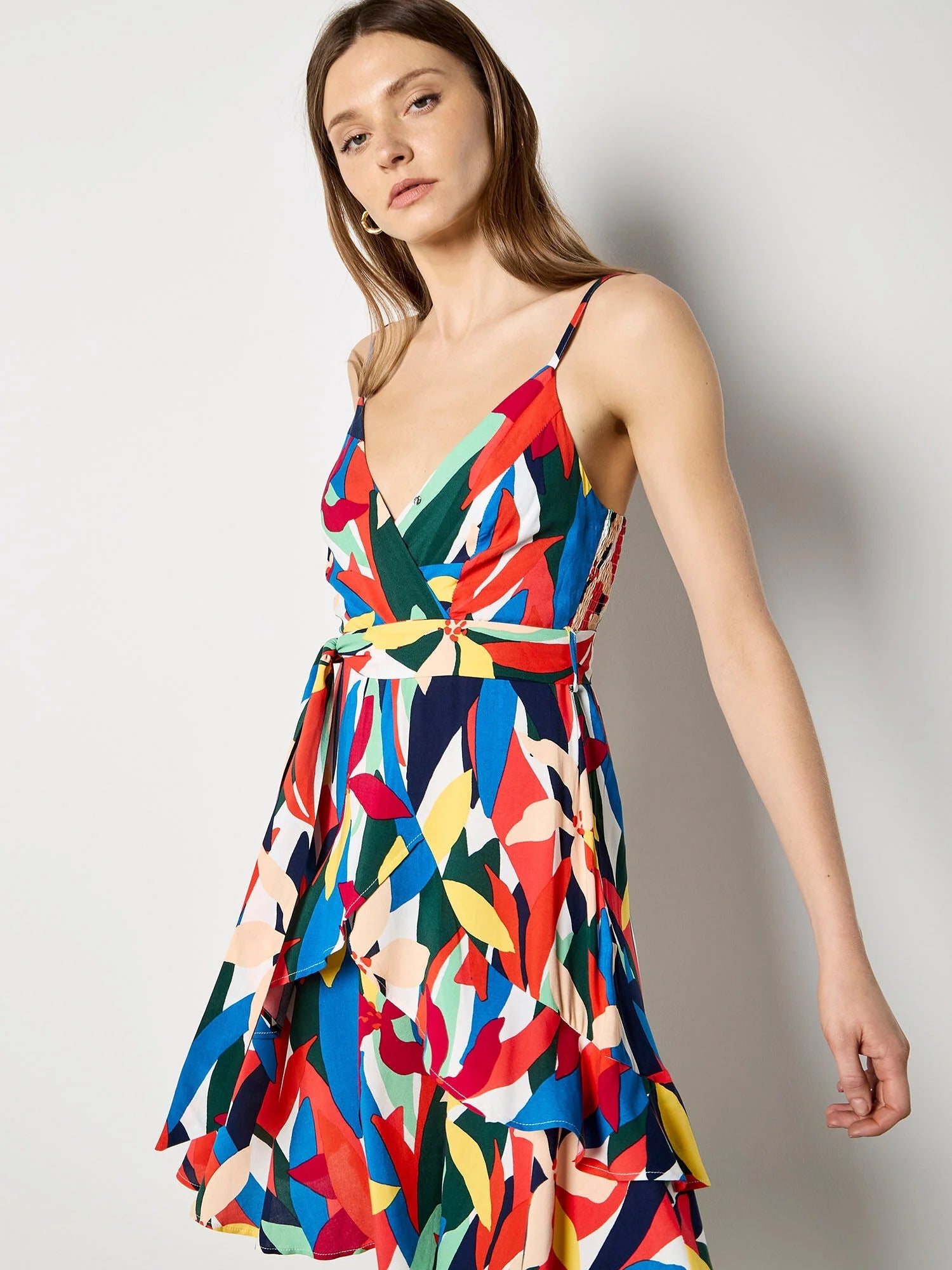 APRICOT - Colour Block Layered Cami Dress - X190713 - Boutique Bubbles