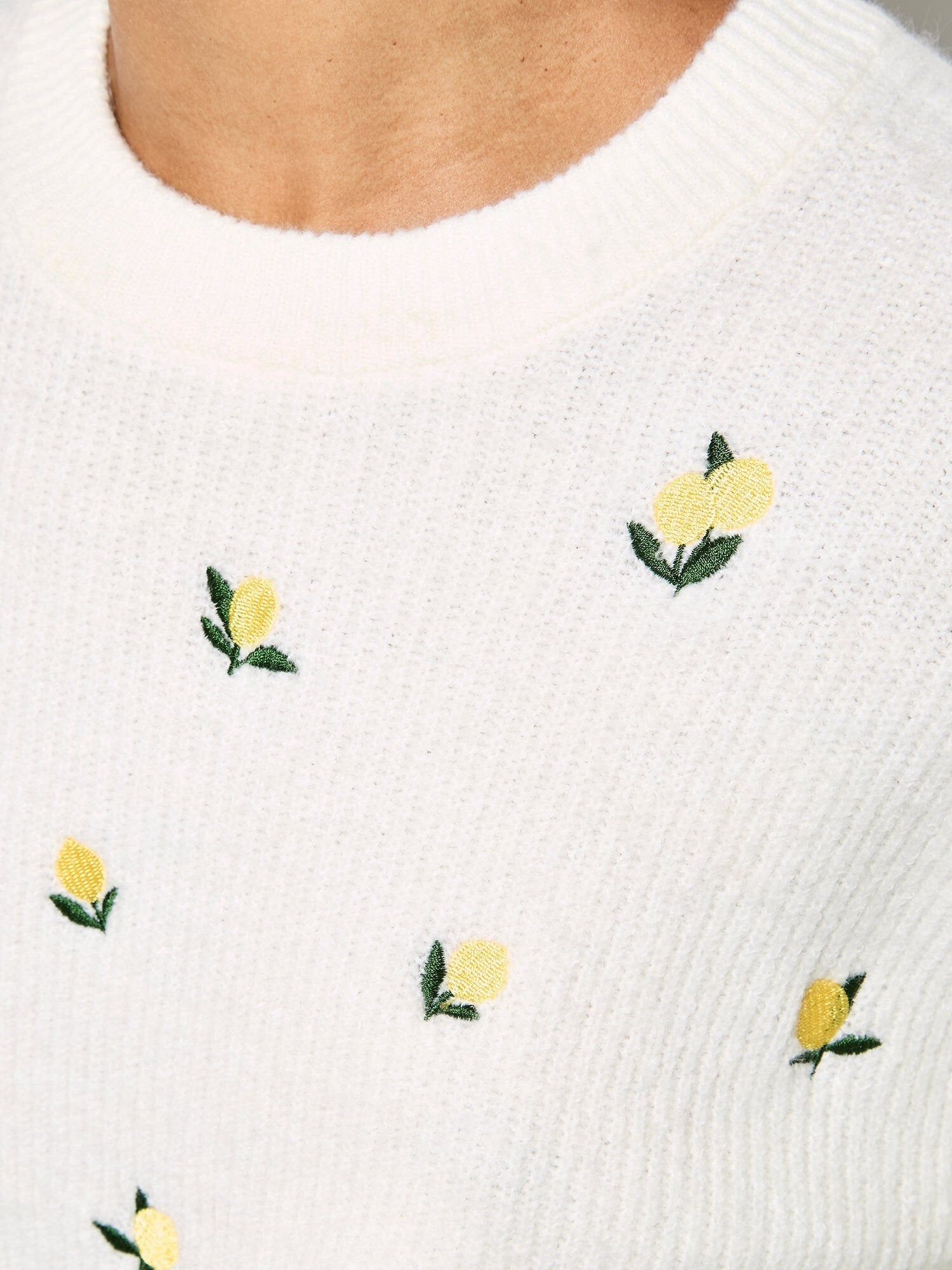 APRICOT - Embroidered Lemon Jumper - X184767 - Boutique Bubbles