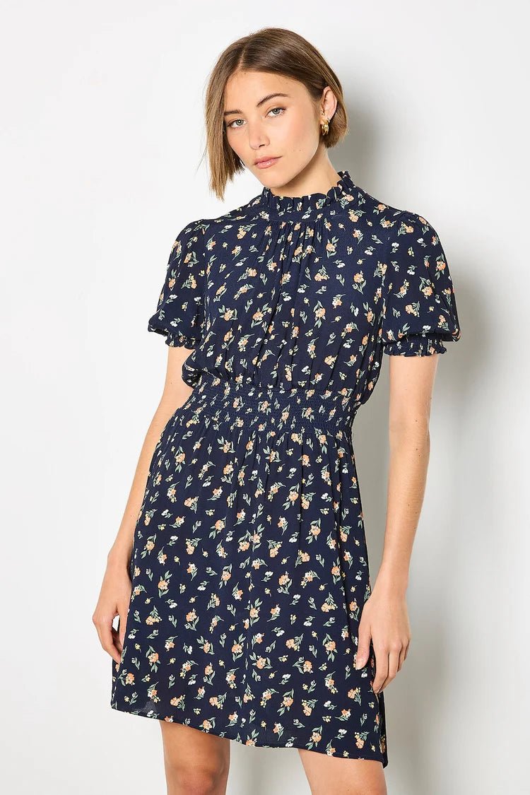 APRICOT - Floating Ditsy Ruffle Mini Dress - X196753 - Boutique Bubbles