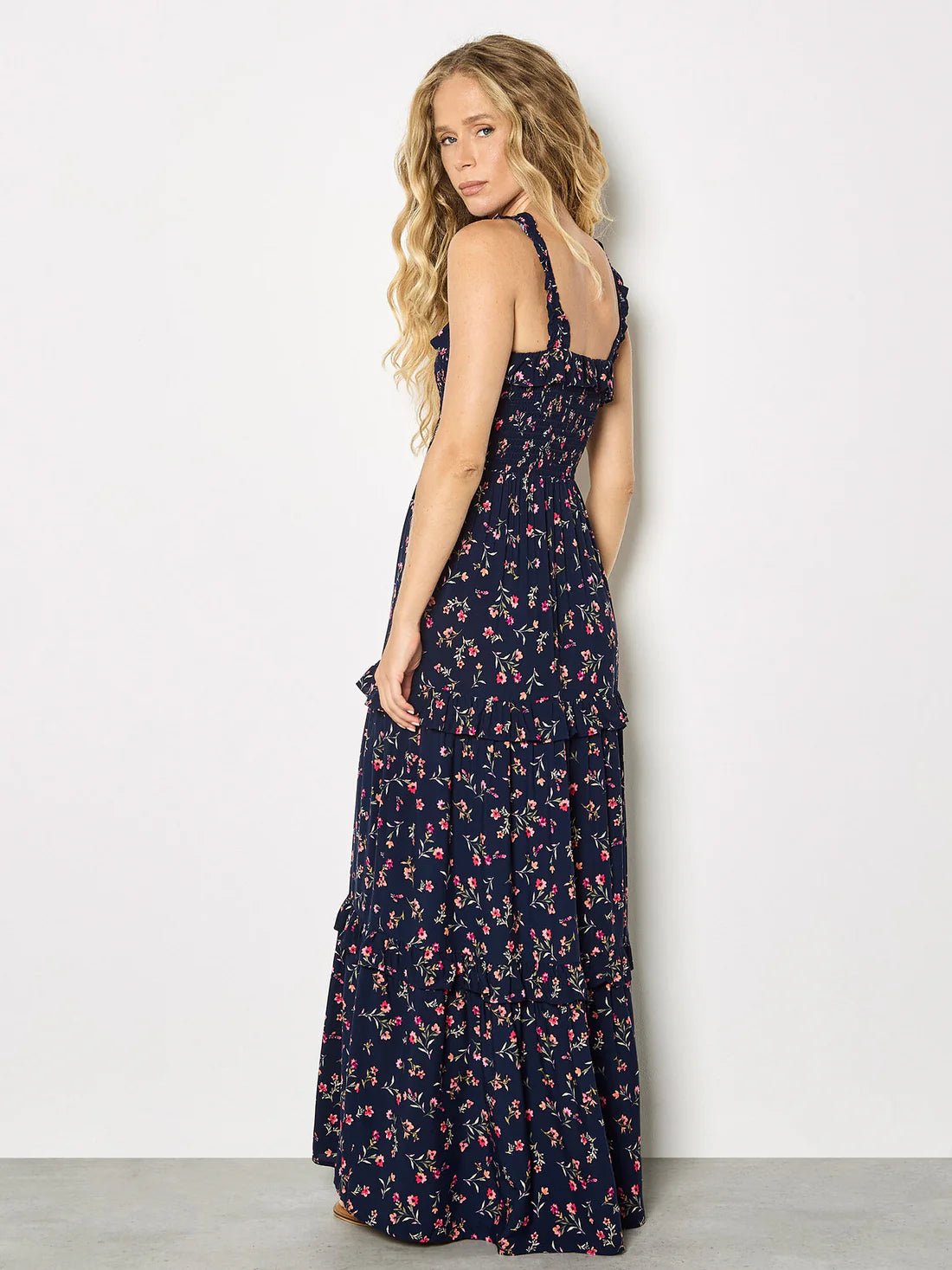 APRICOT - Floral navy dress - X181445 - Boutique Bubbles