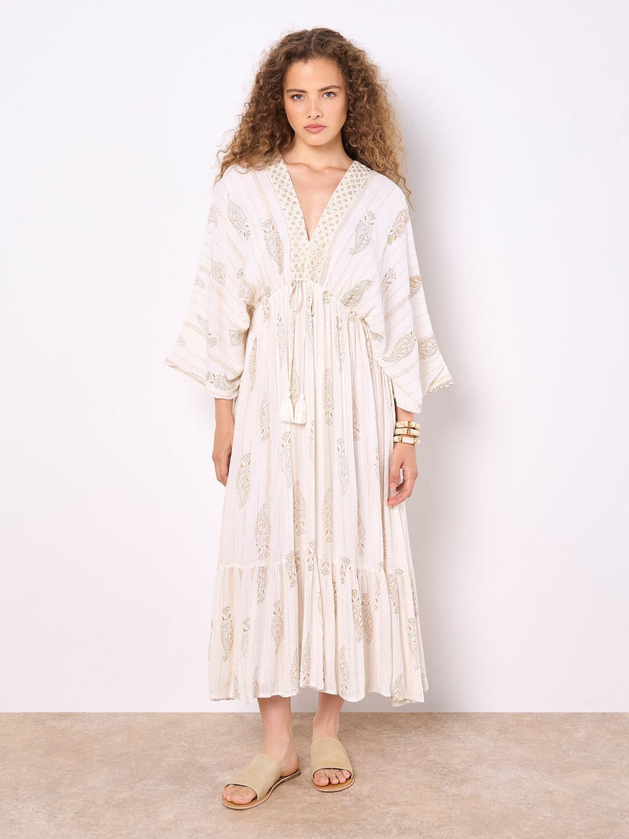 APRICOT Gold Shimmer Paisley Midi Dress 933729 - Main Image