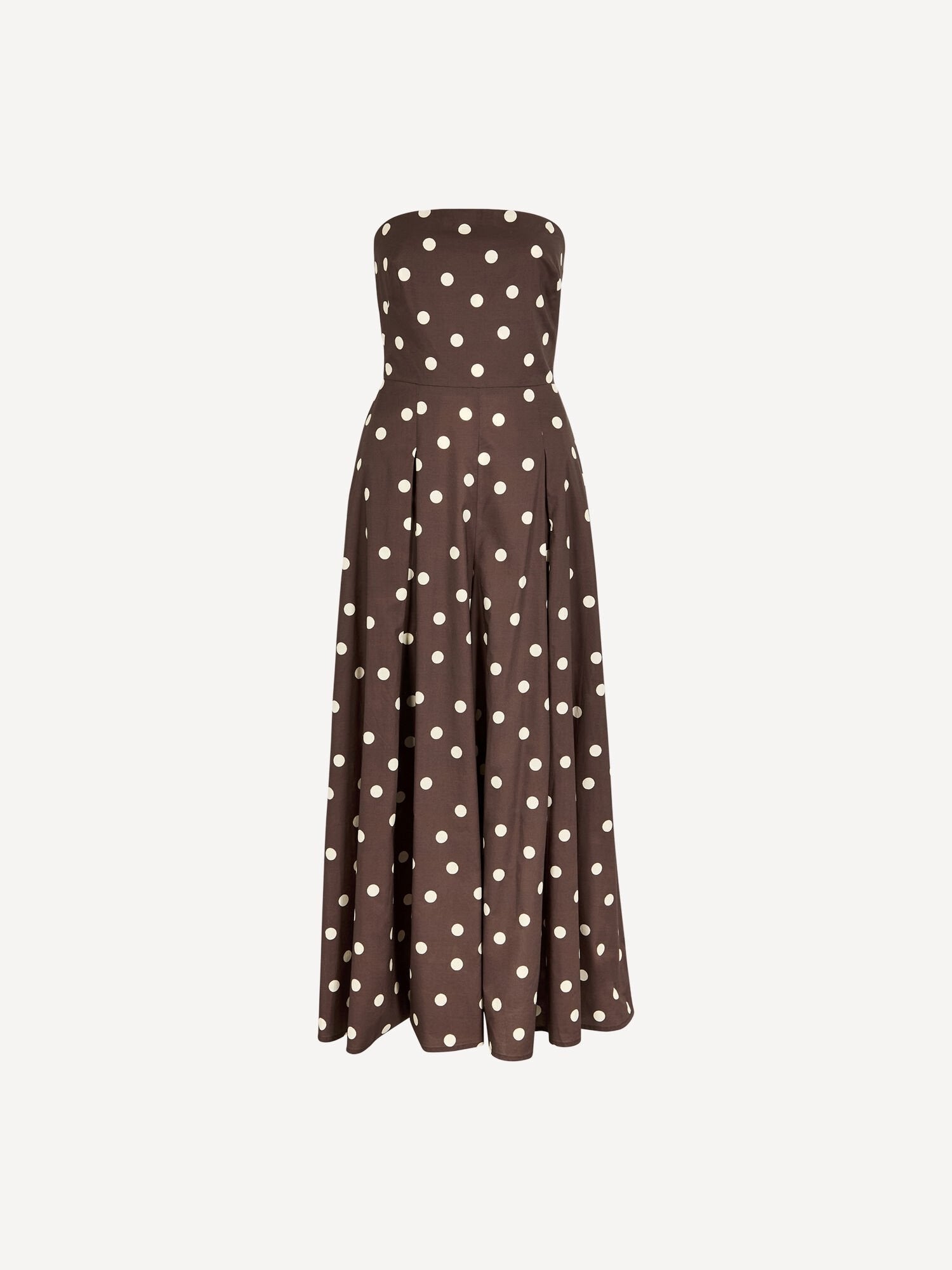 APRICOT - Polka Dot Bow Back Wide - Leg Jumpsuit - X164172 - Boutique Bubbles