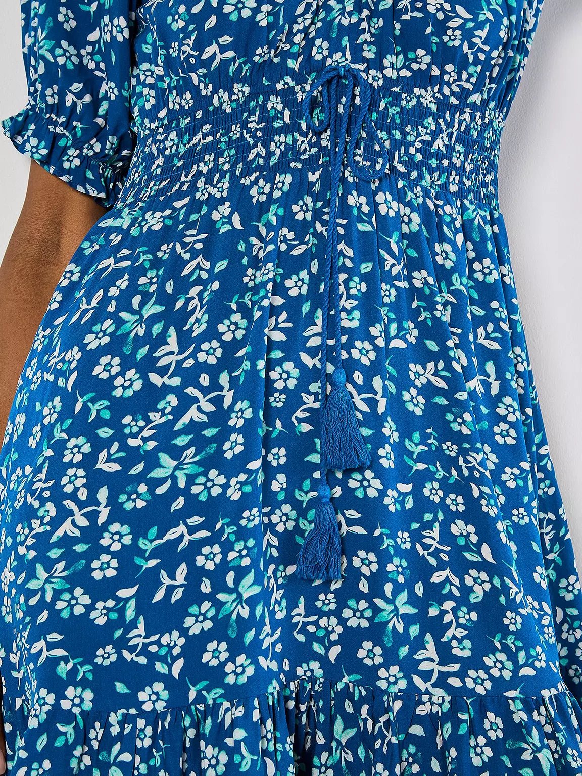 APRICOT - Sarasa Mallow Flower Bardot Dress - V973466 - Boutique Bubbles