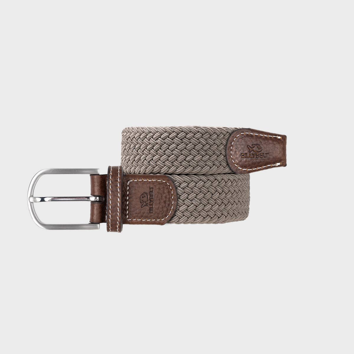 Beige Taupe Braided Elastic Belt - Boutique Bubbles