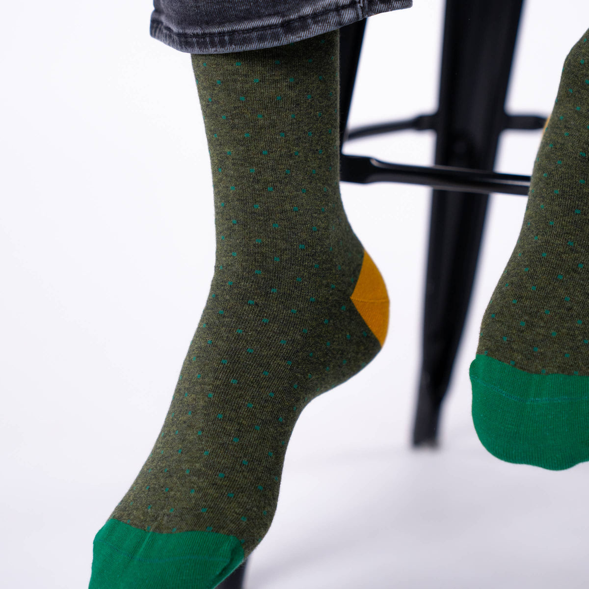 Combed cotton socks - Square khaki