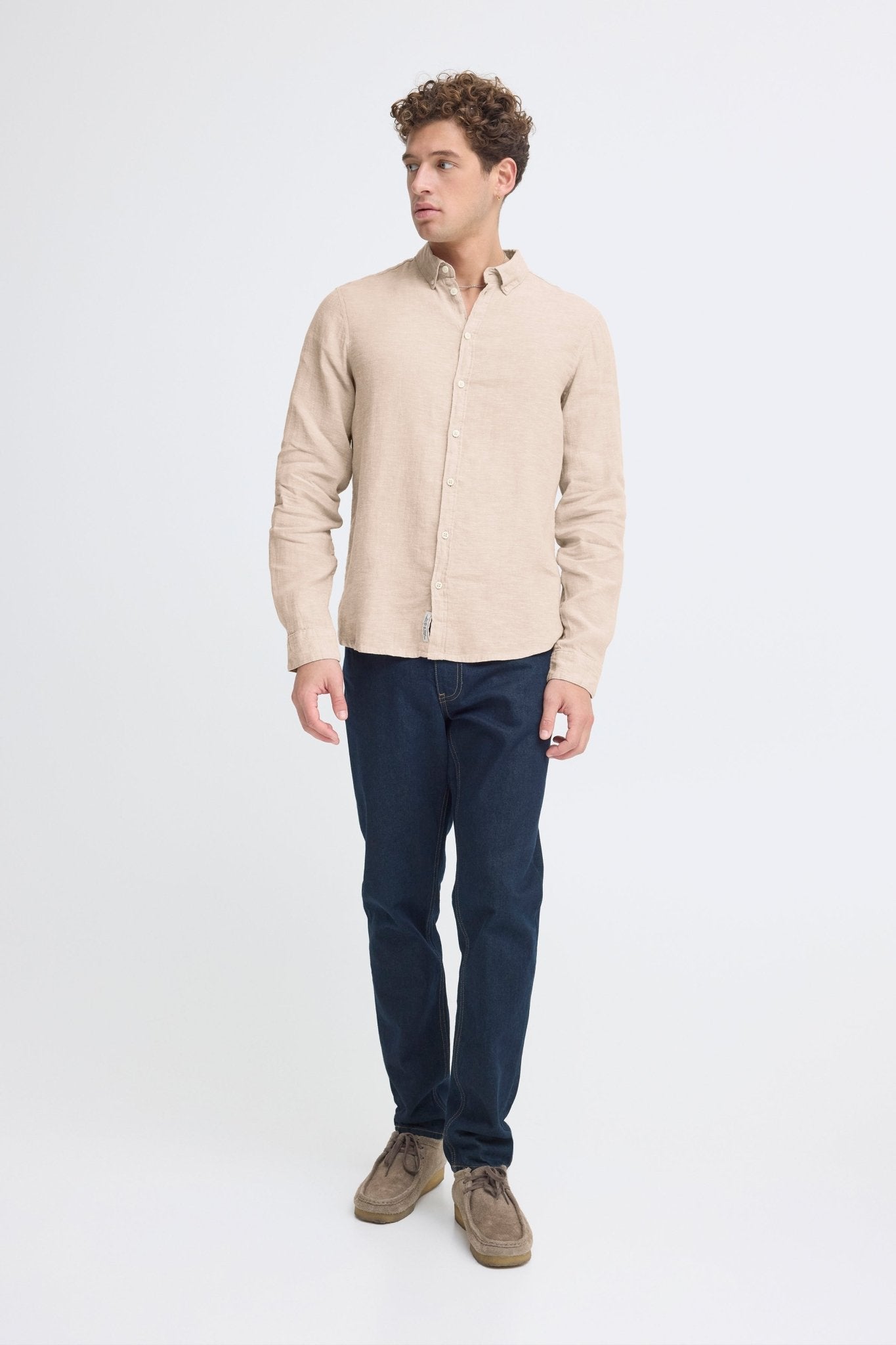CASUAL FRIDAY - Anton BD LS linen shirt - 20504348 - Boutique Bubbles