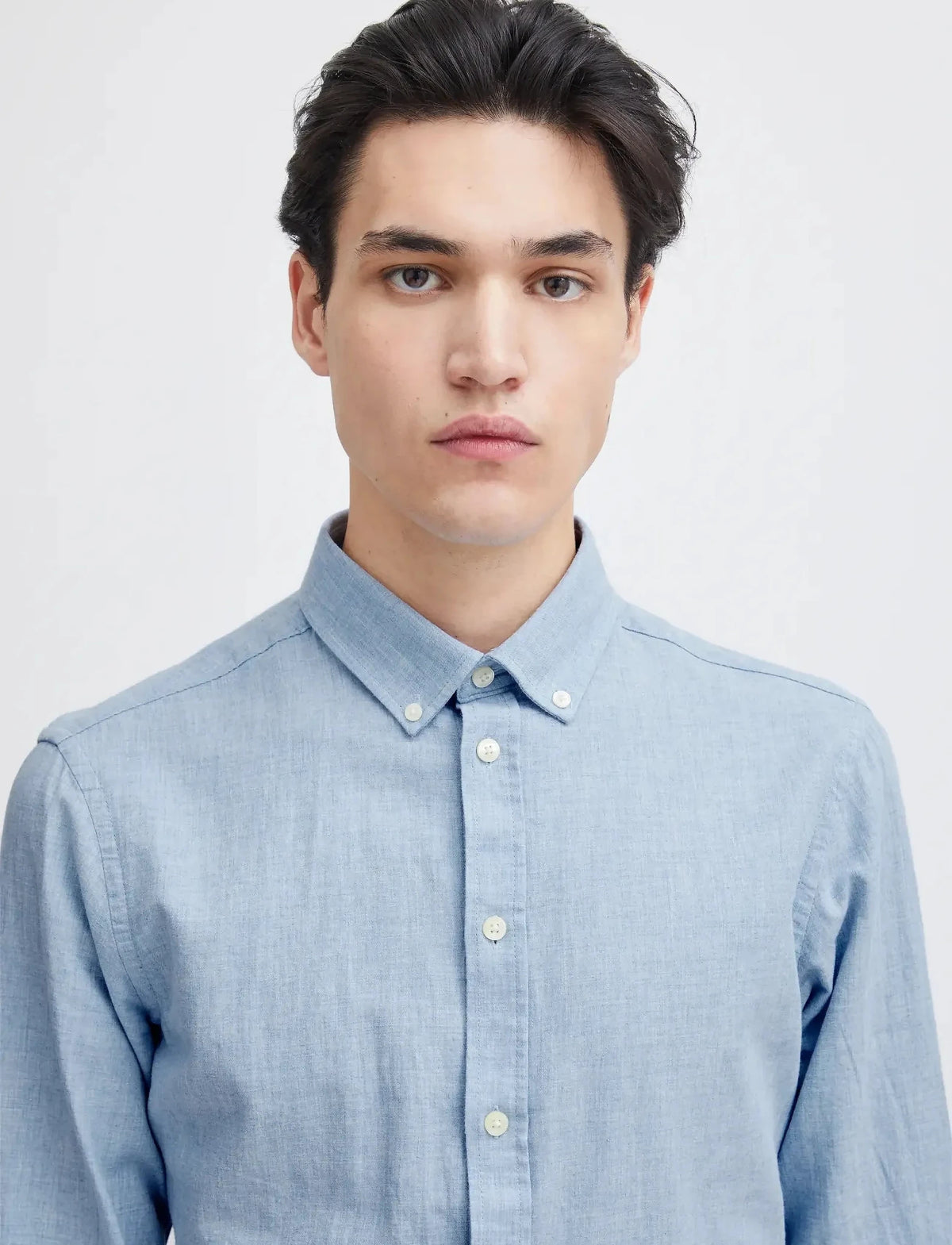 CASUAL FRIDAY - ANTON LS BD fil a fil shirt - 20504573 - Boutique Bubbles
