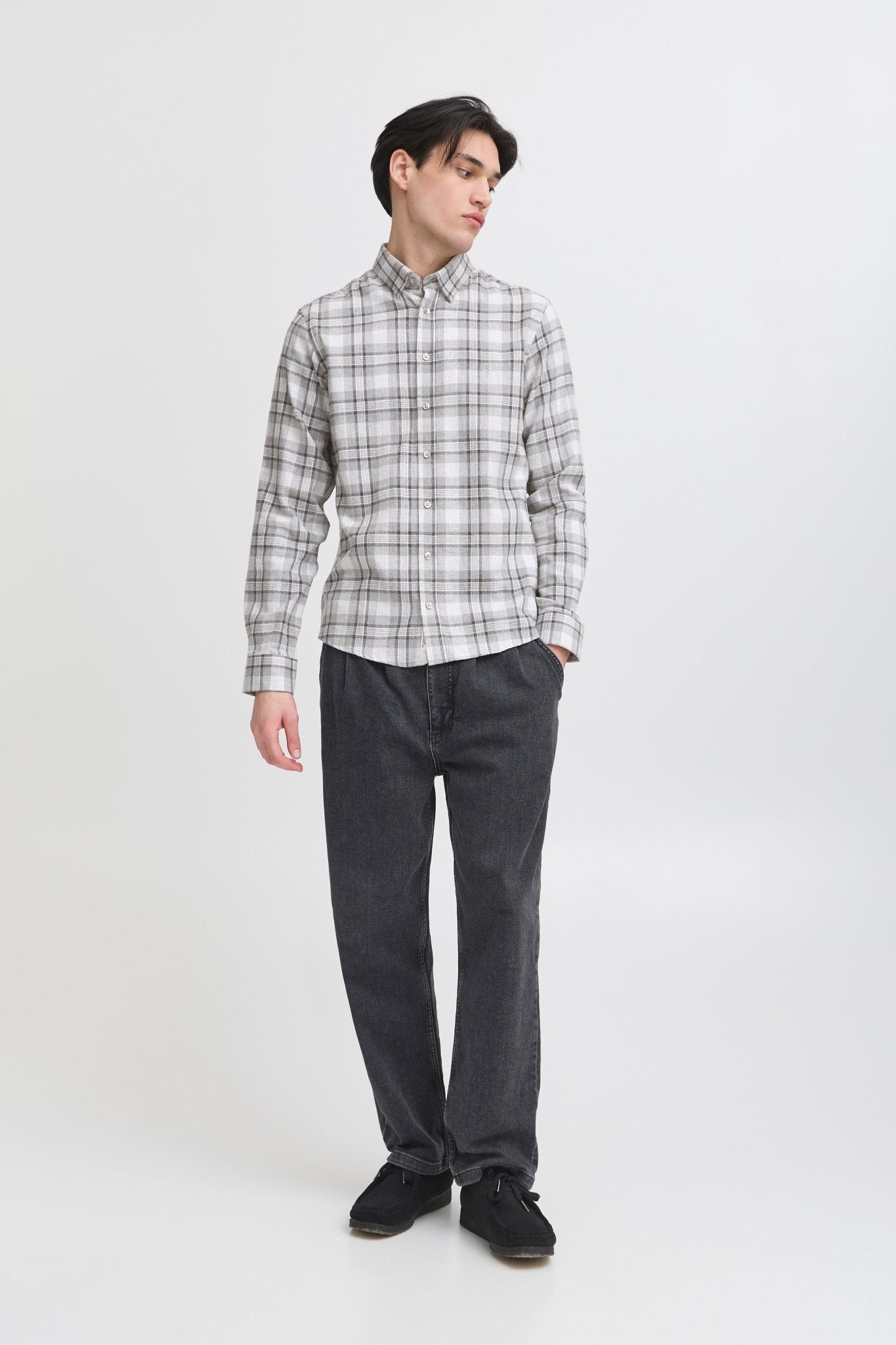 CASUAL FRIDAY - ANTONS 0159 checked brushed shirt - 20505585 - Boutique Bubbles