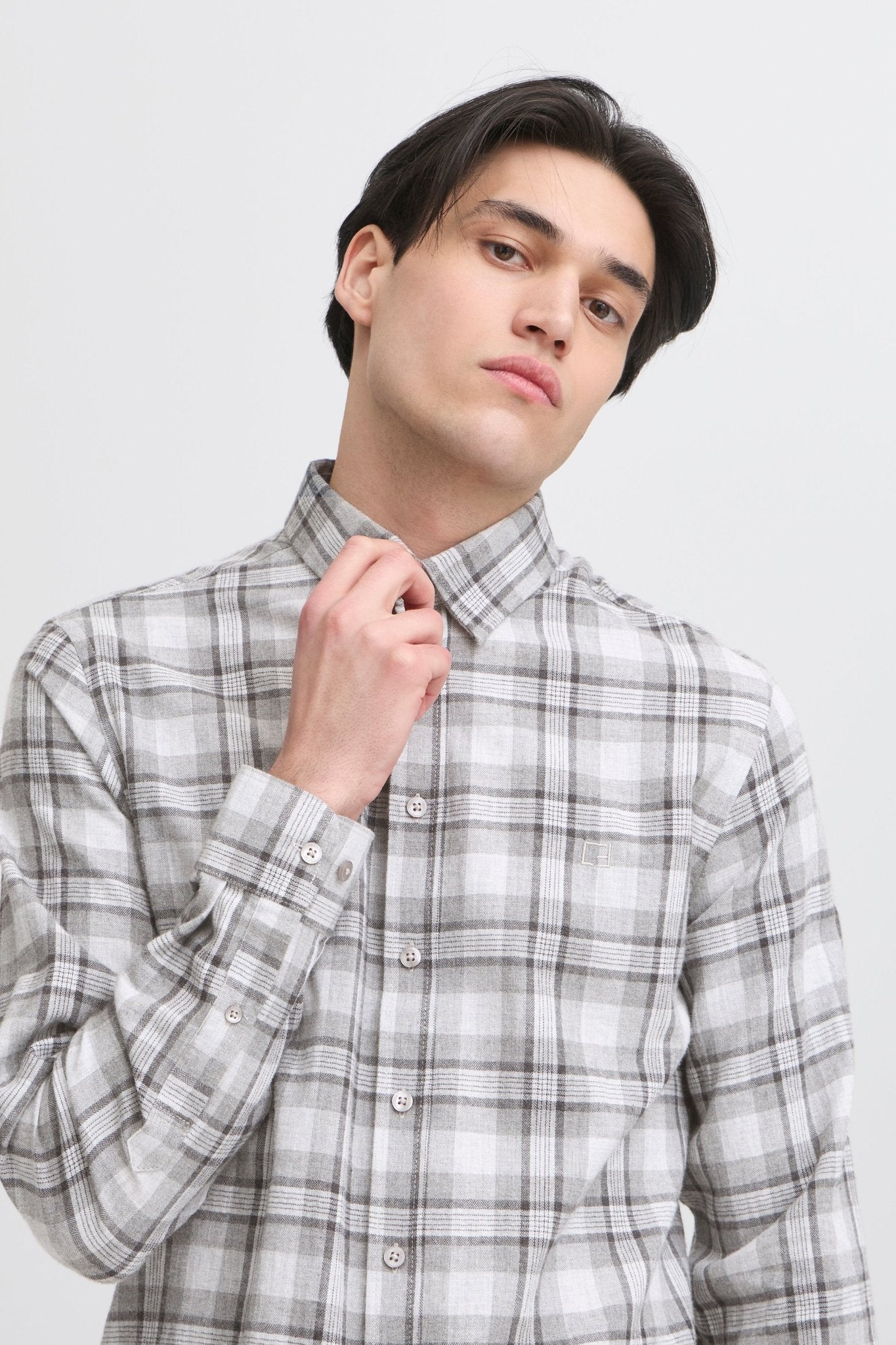 CASUAL FRIDAY - ANTONS 0159 checked brushed shirt - 20505585 - Boutique Bubbles